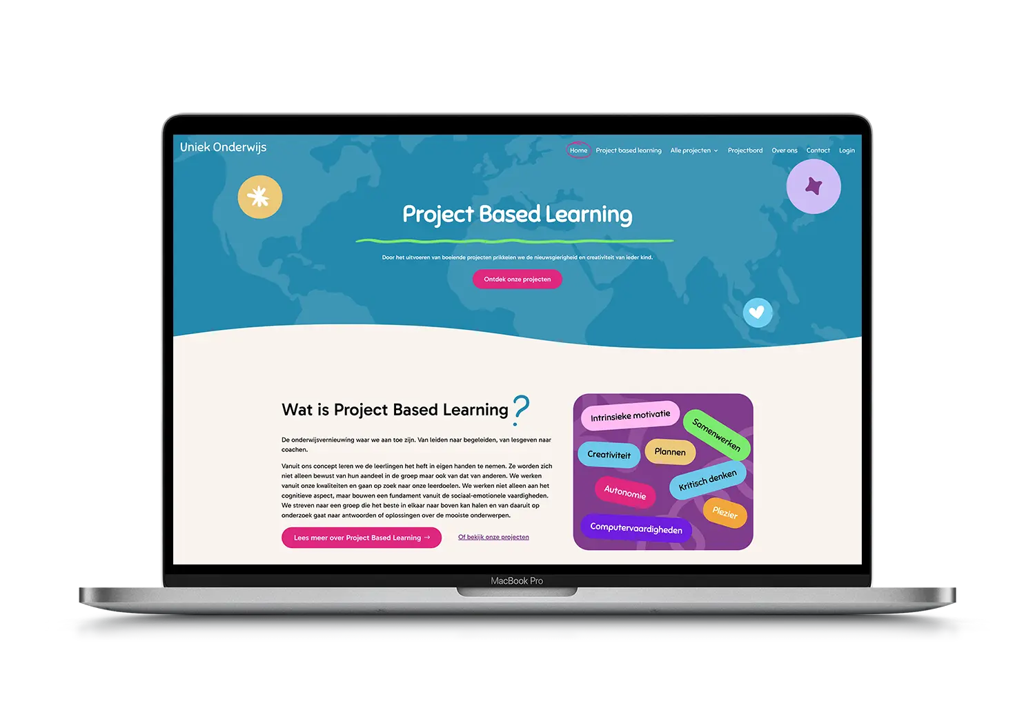 Uniek Onderwijs – mockup