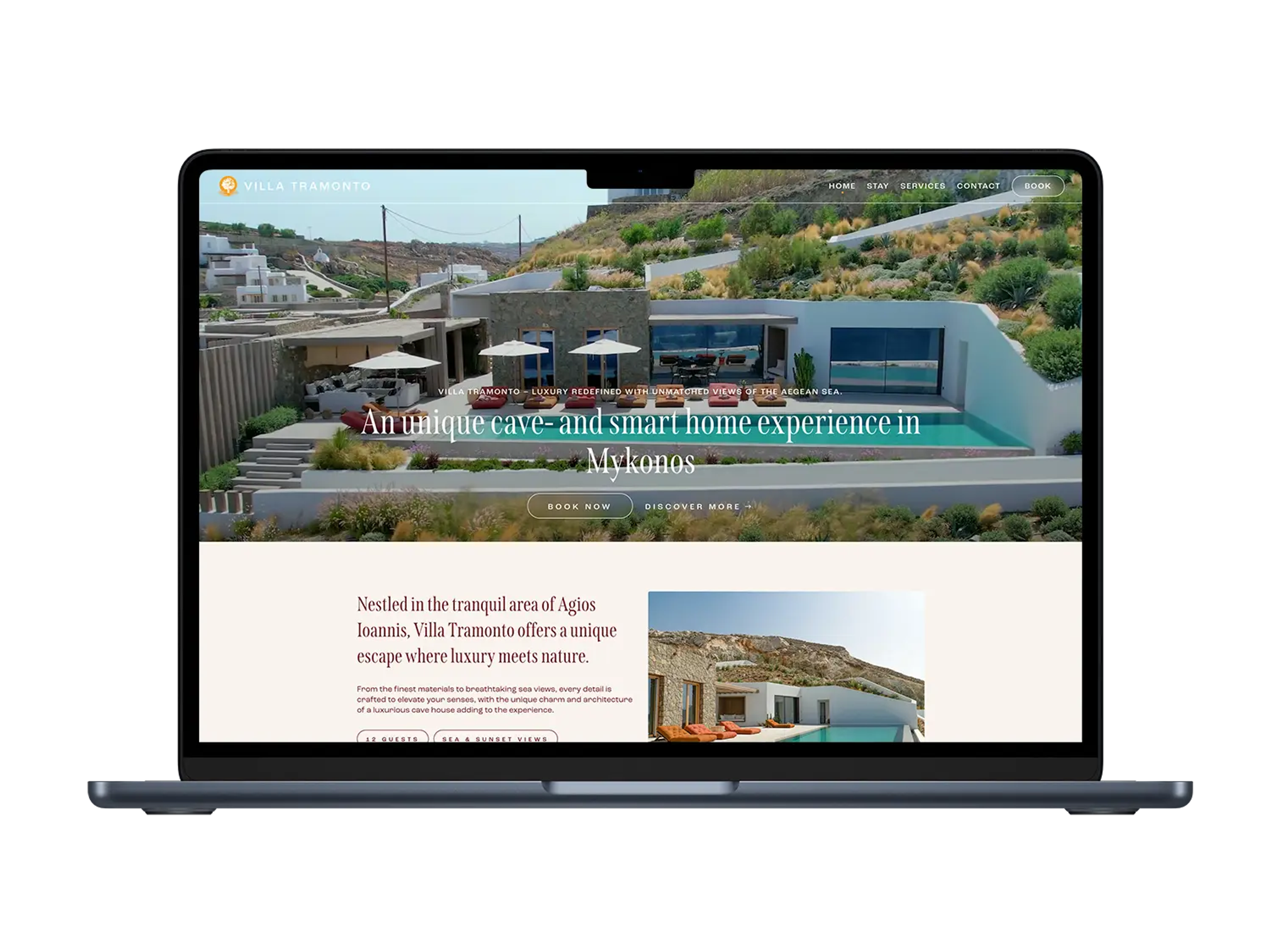 Villa Tramonto – mockup