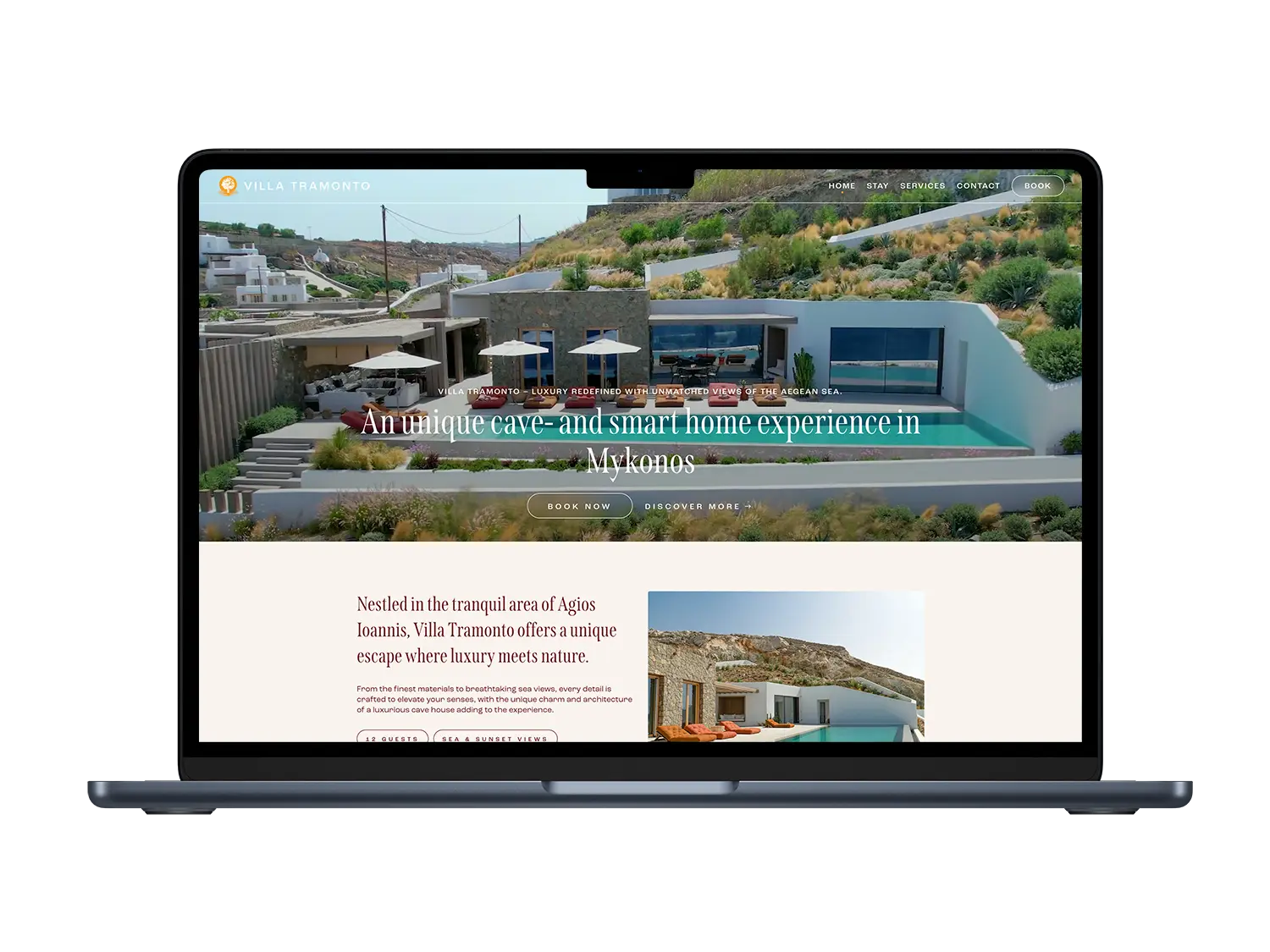 Villa Tramonto – mockup