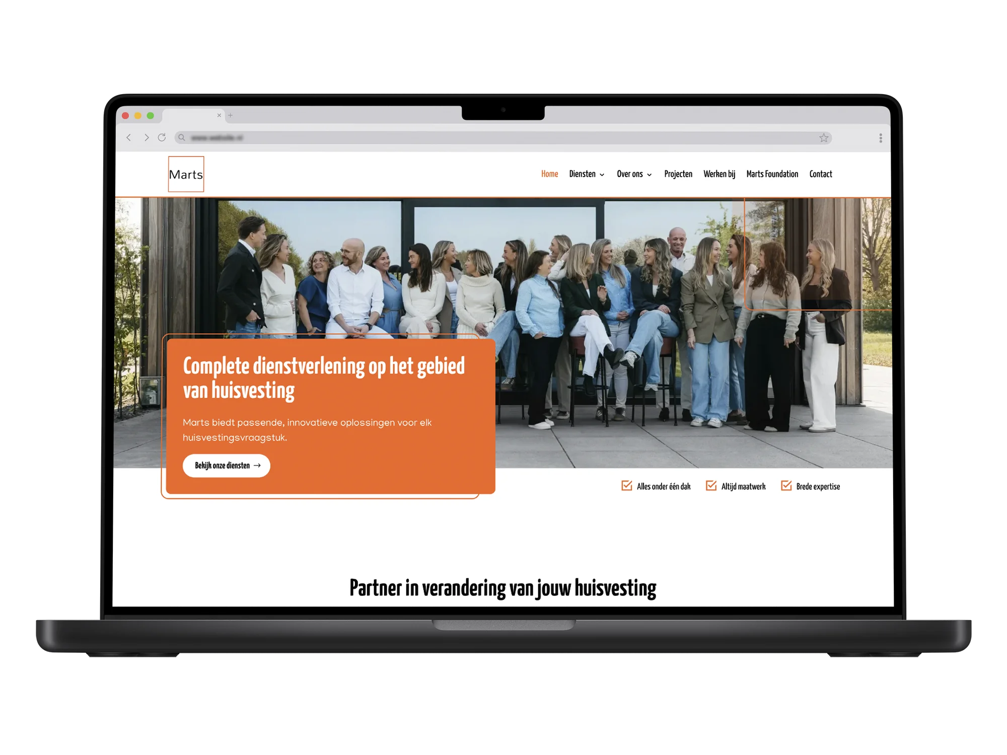 Marts Projecten – mockup