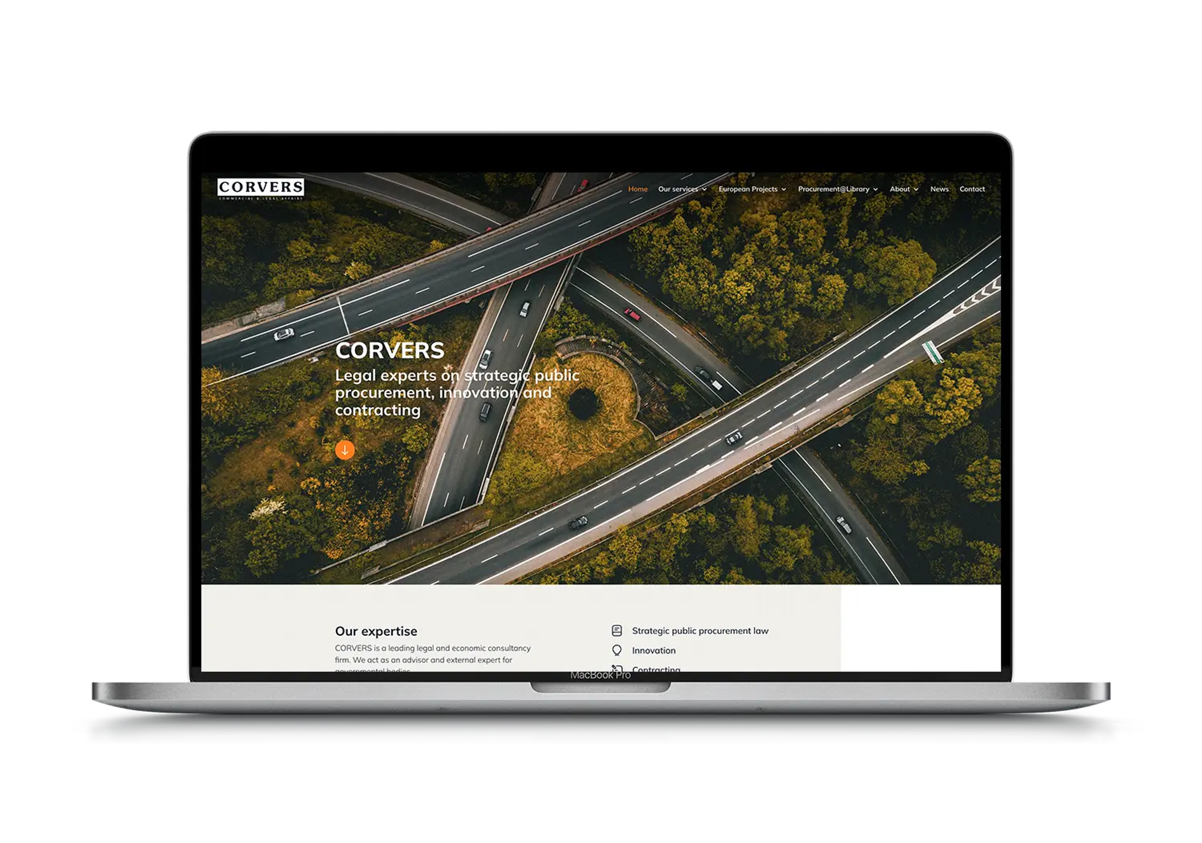 Corvers – mockup