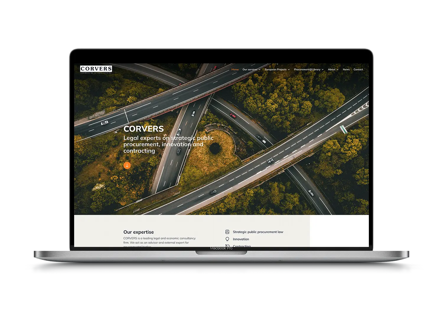 Corvers – mockup