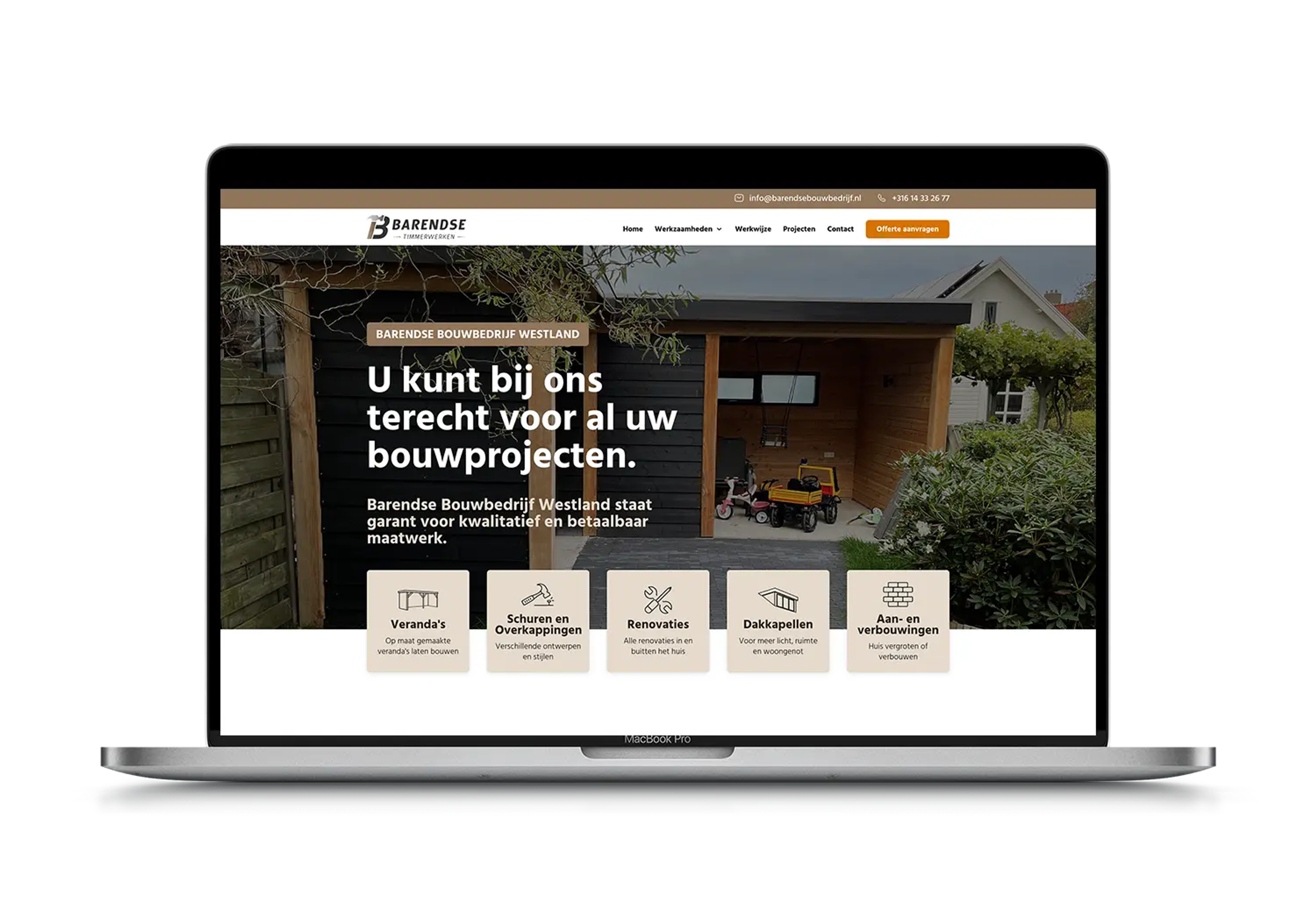 Barendse Bouwbedrijf – mockup