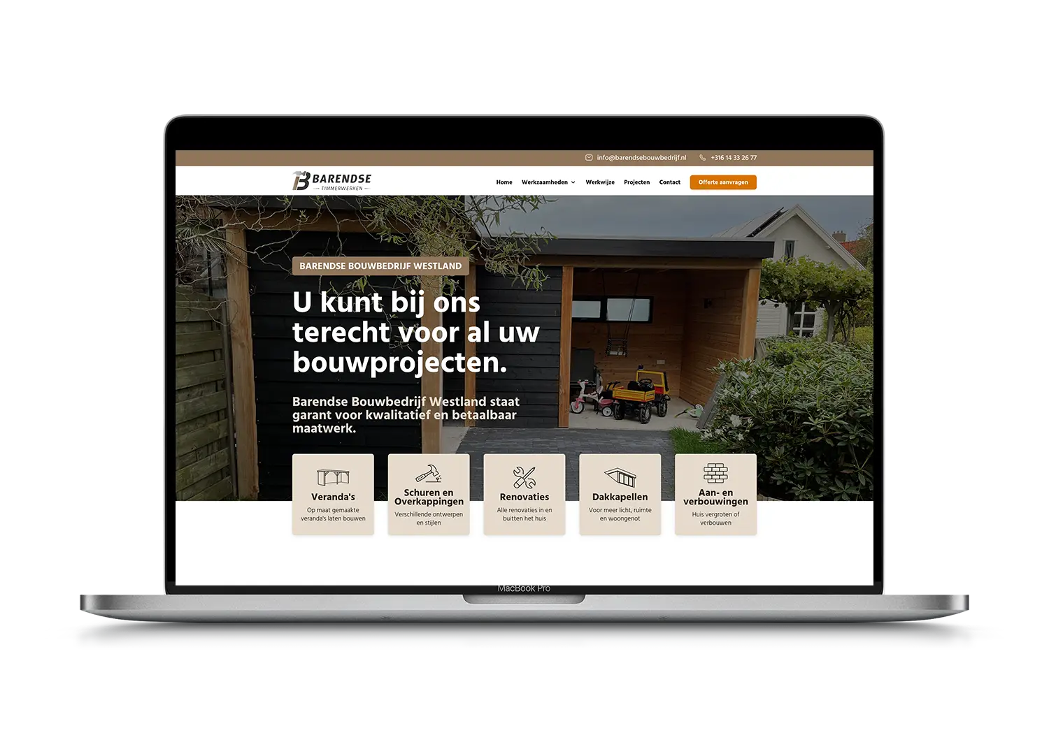 Barendse Bouwbedrijf – mockup