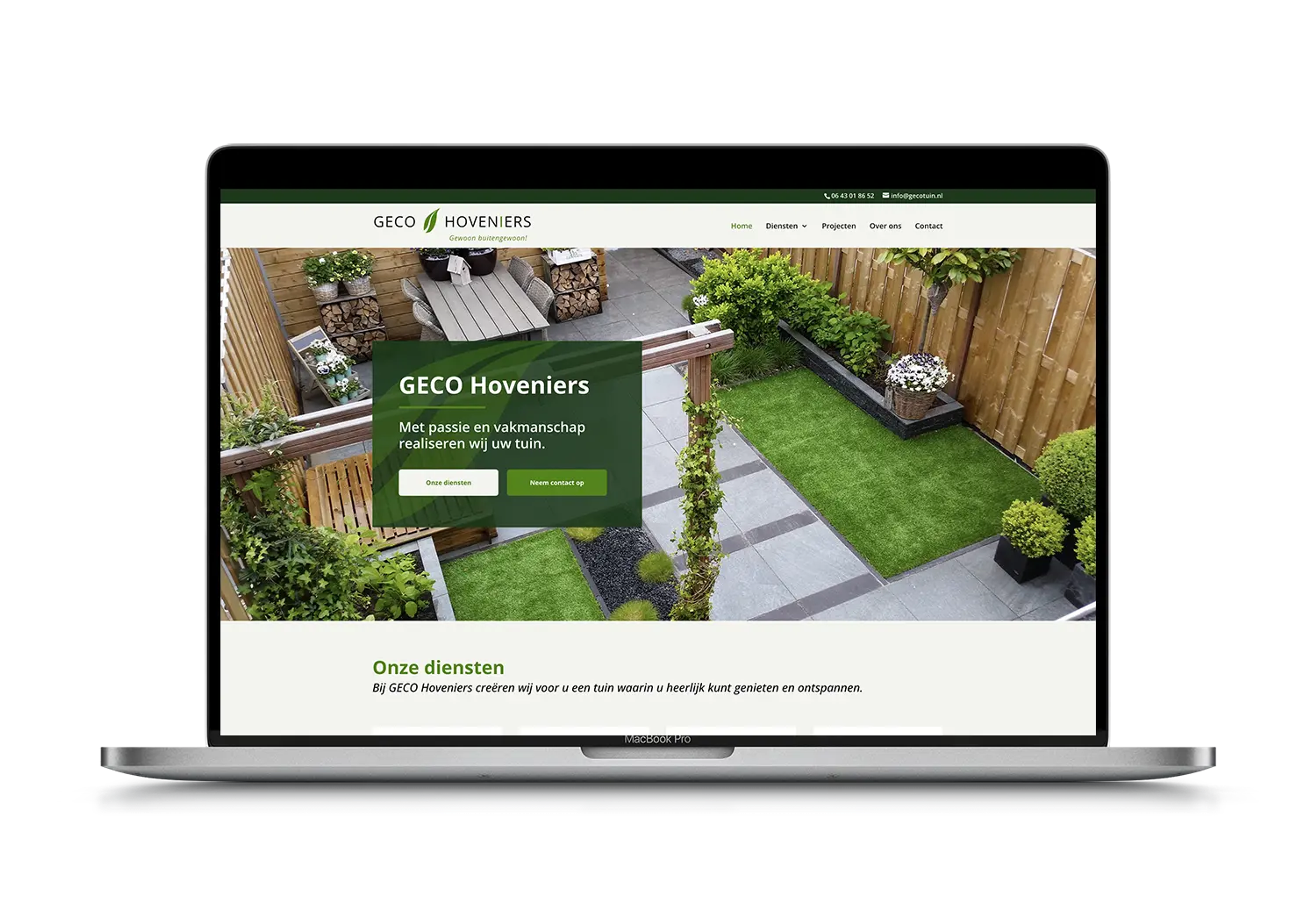 GECO Hoveniers – mockup