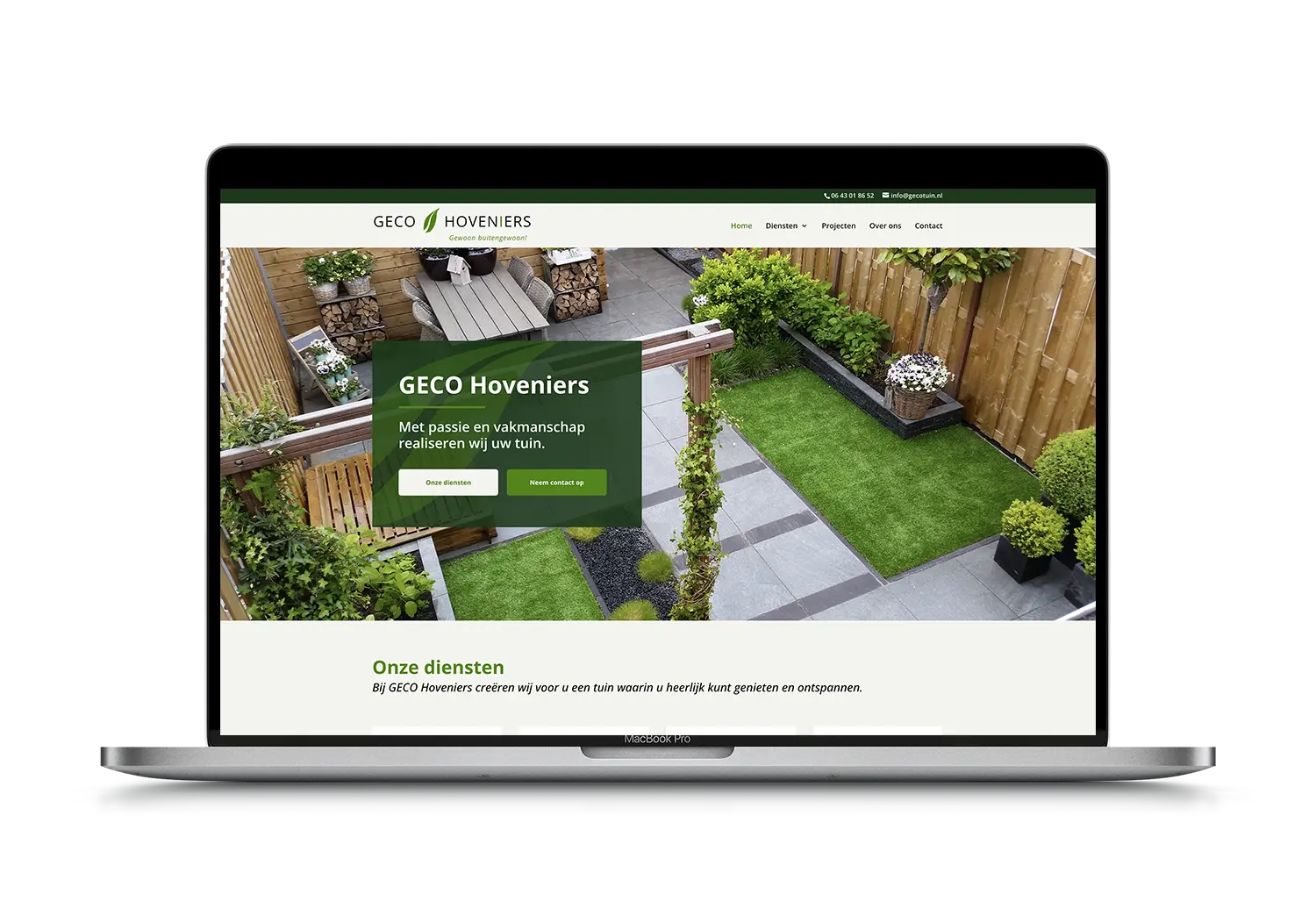 GECO Hoveniers – mockup
