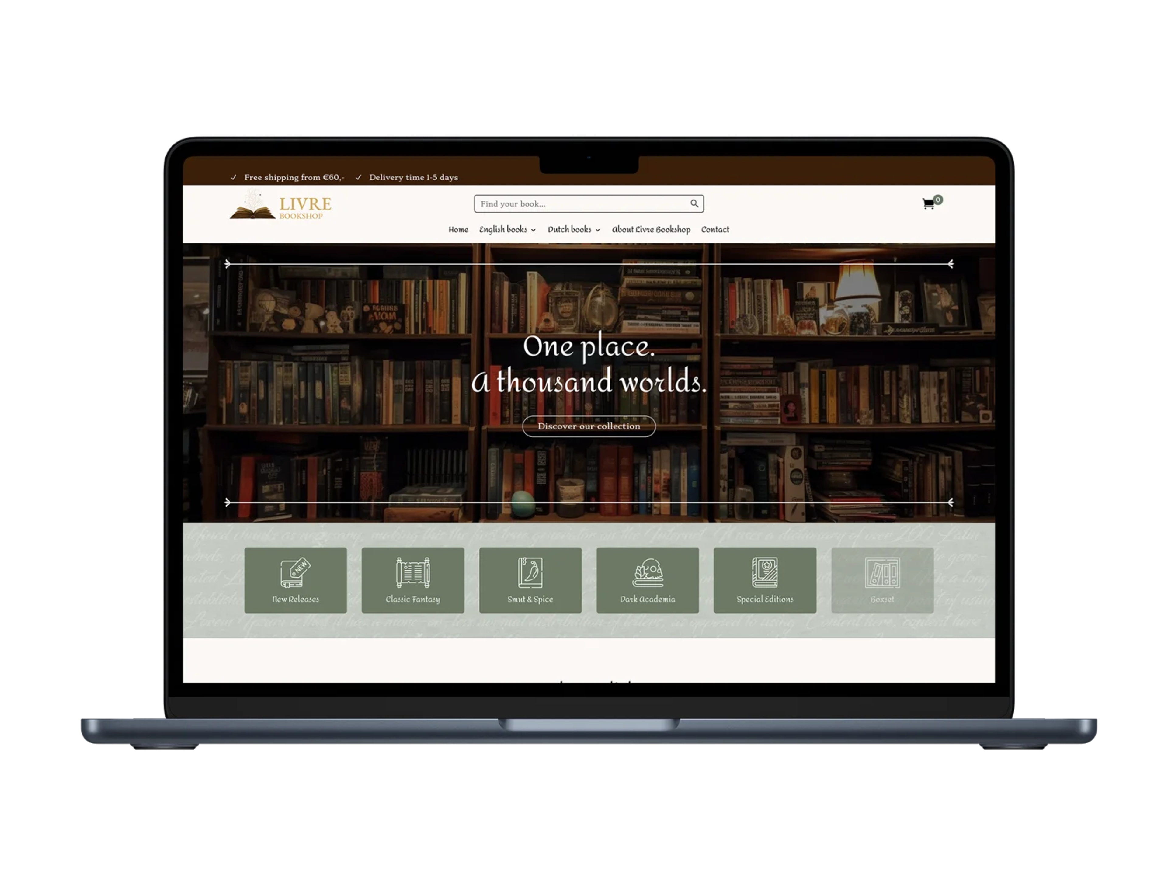 Livre Bookshop – mockup