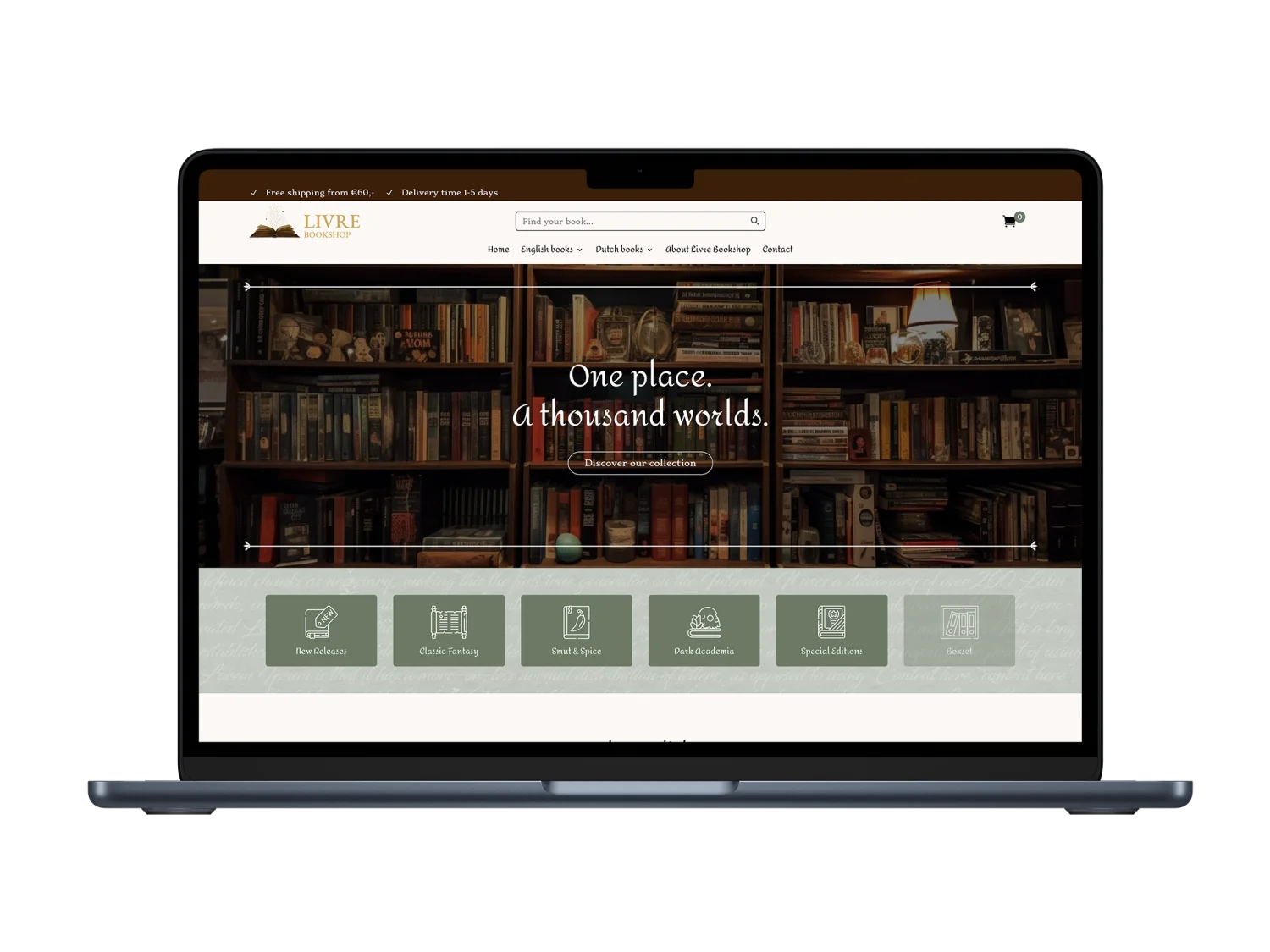 Livre Bookshop – mockup