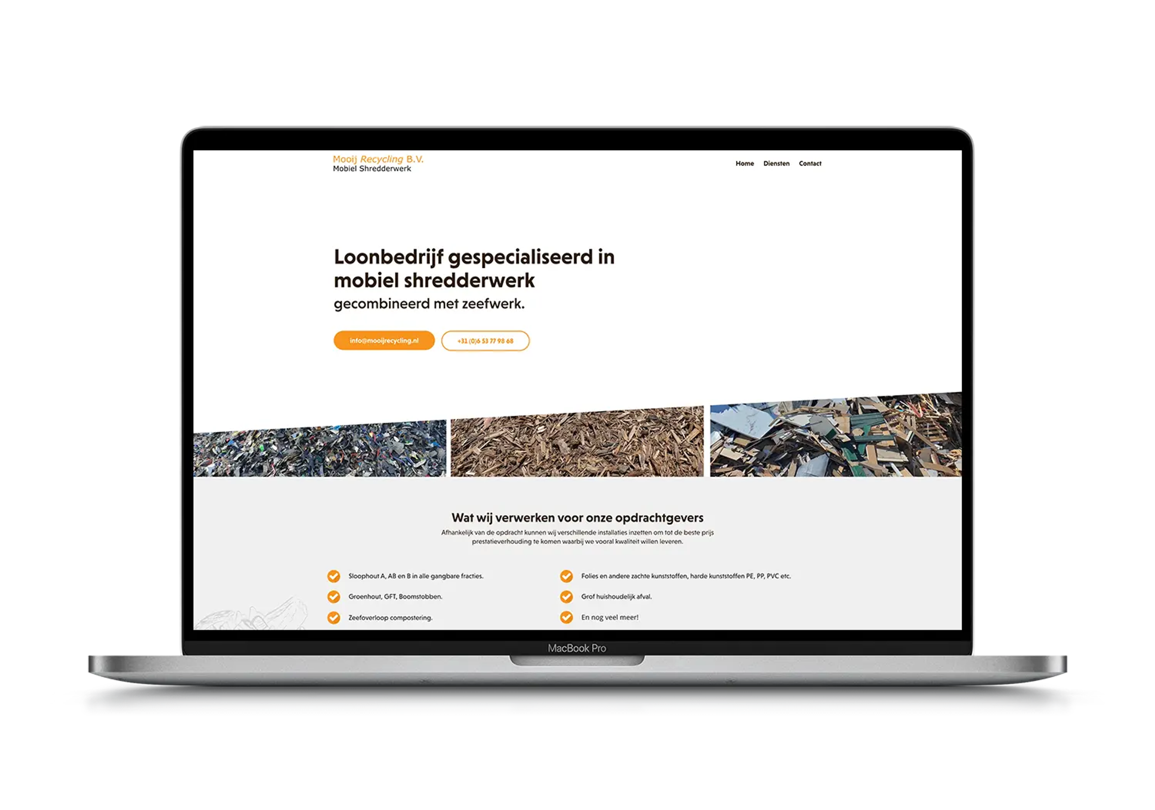 Mooij Recycling – mockup