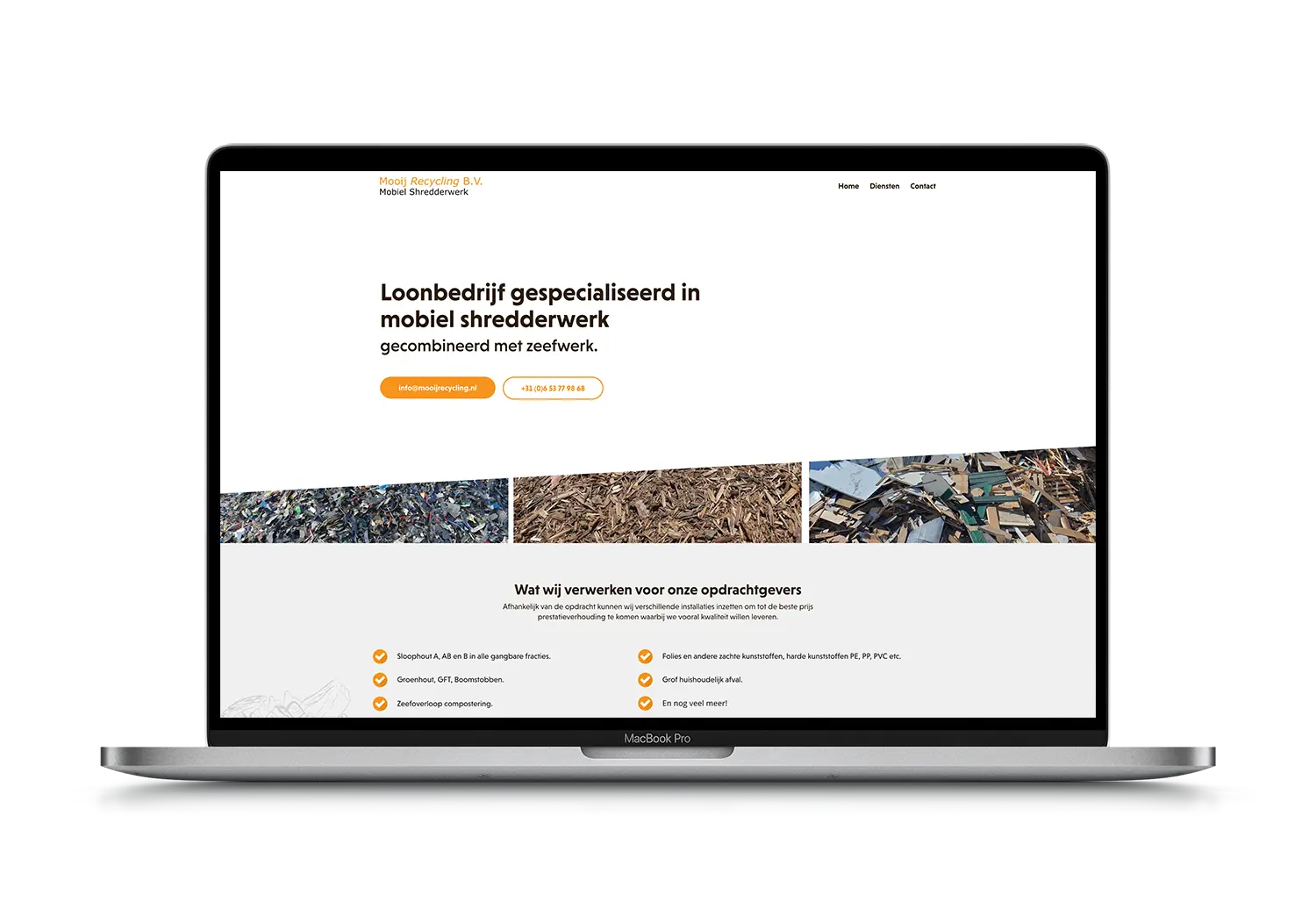Mooij Recycling – mockup