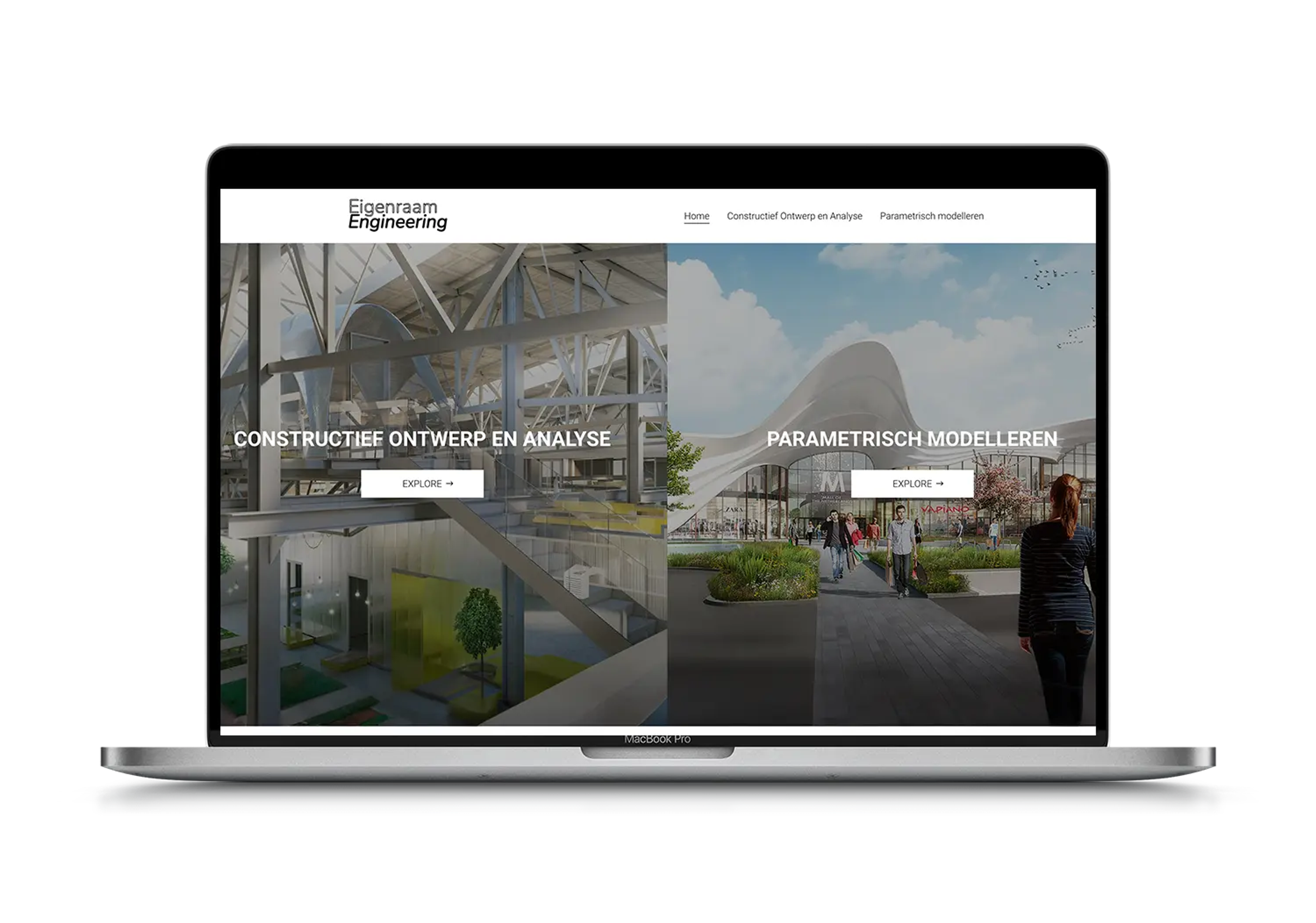 Eigenraam Engineering – mockup