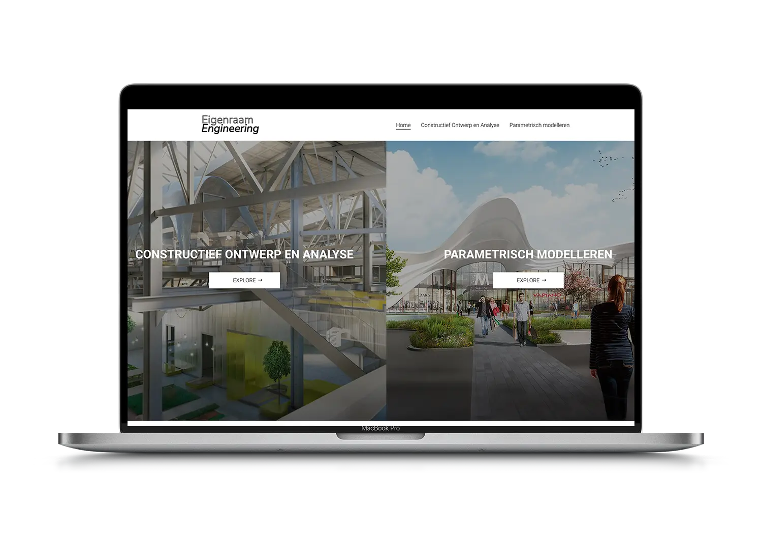Eigenraam Engineering – mockup