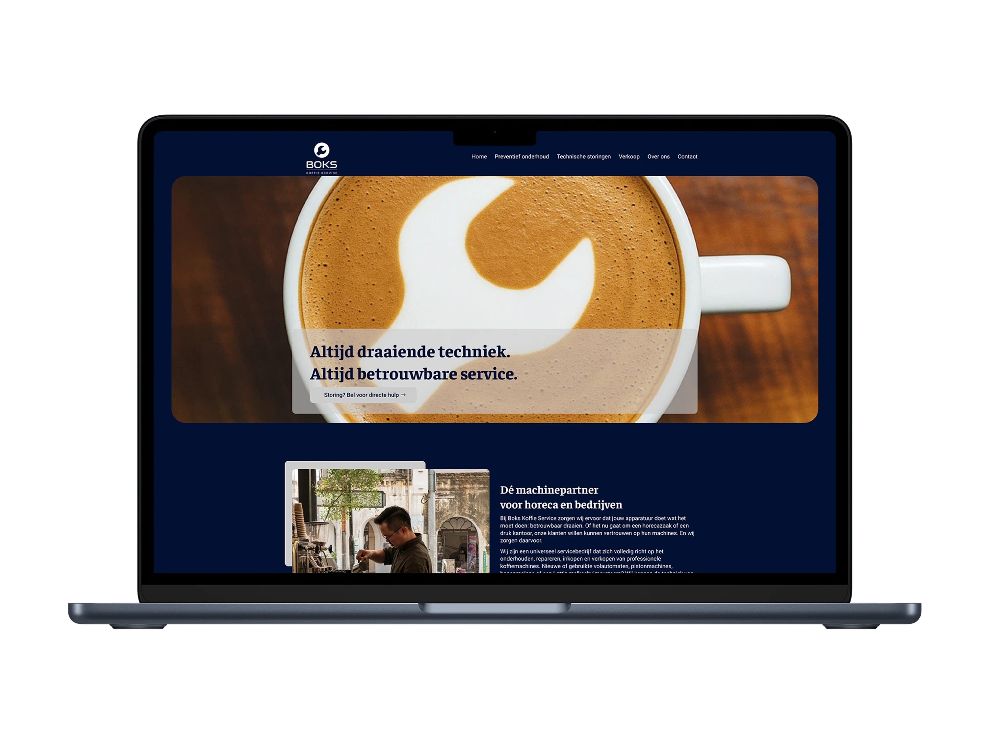 Boks Koffie Service – mockup