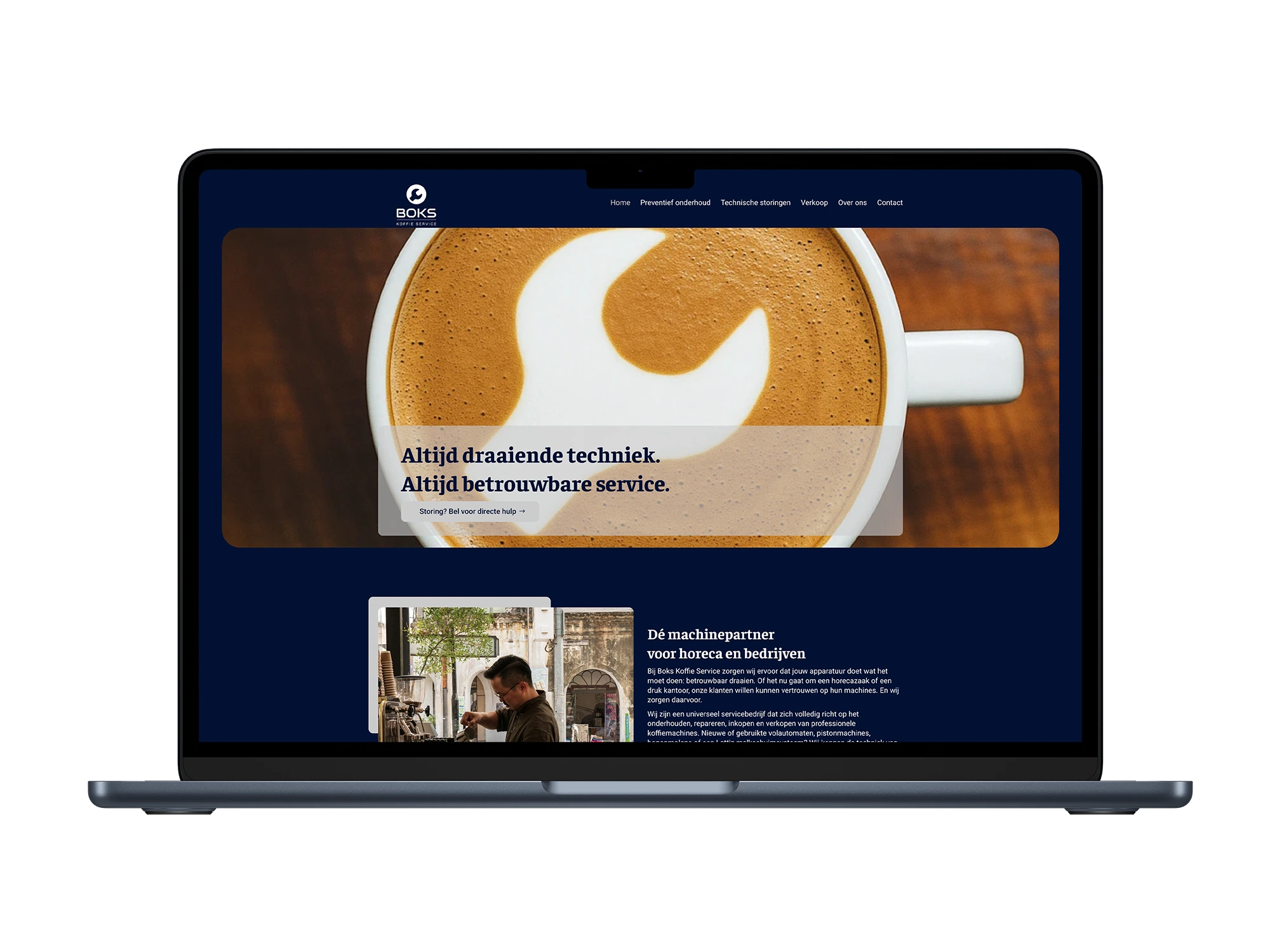 Boks Koffie Service – mockup