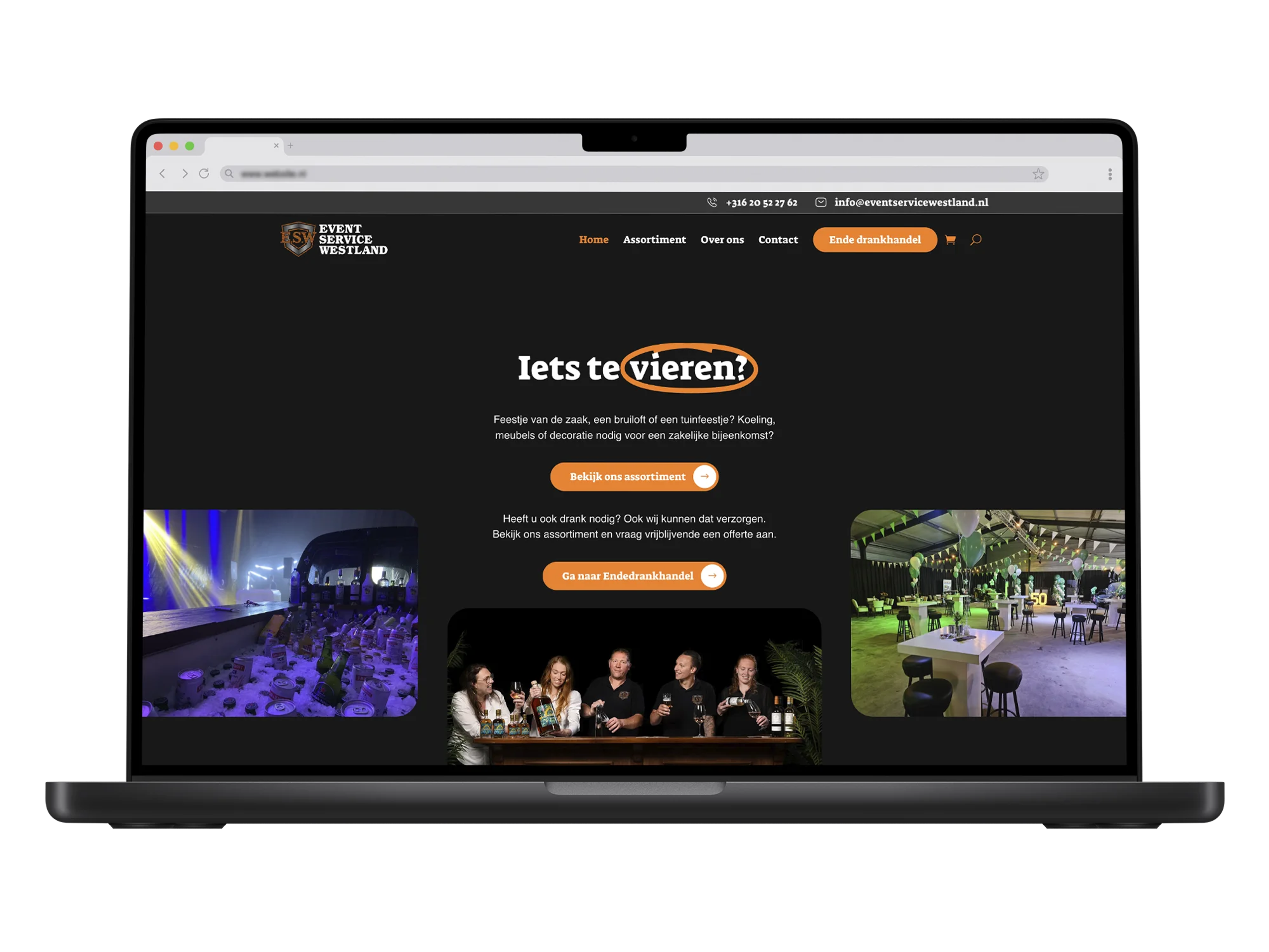 Event Service Westland – mockup