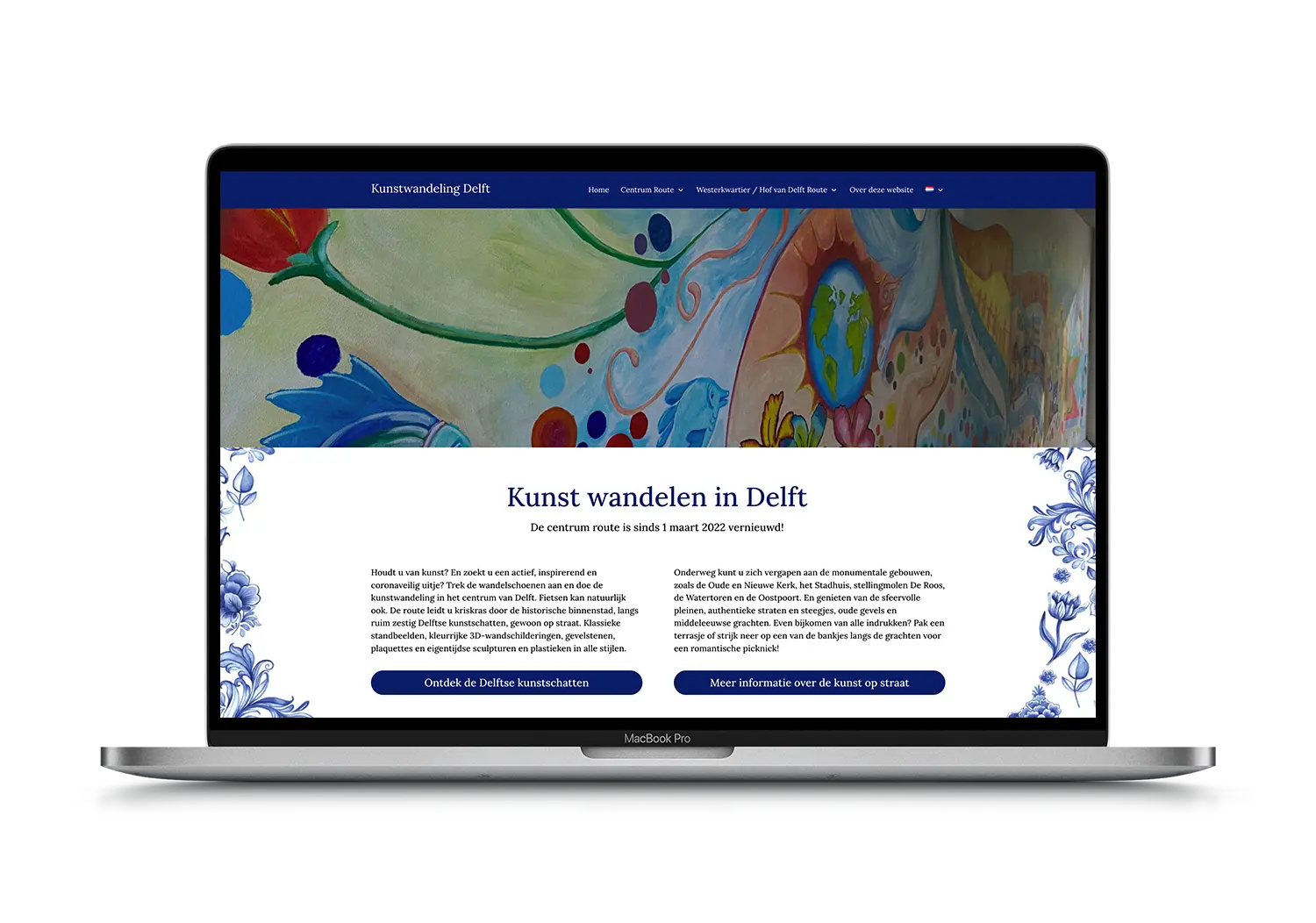 Kunstwandeling Delft – mockup