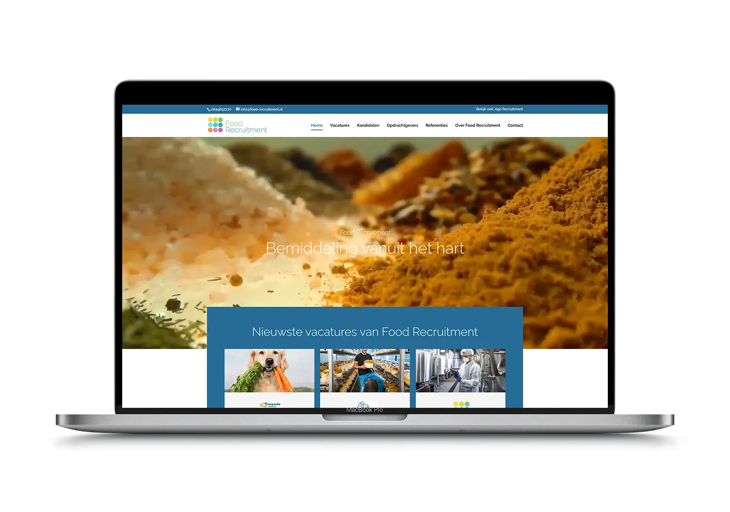 Food Recruitment – mockup