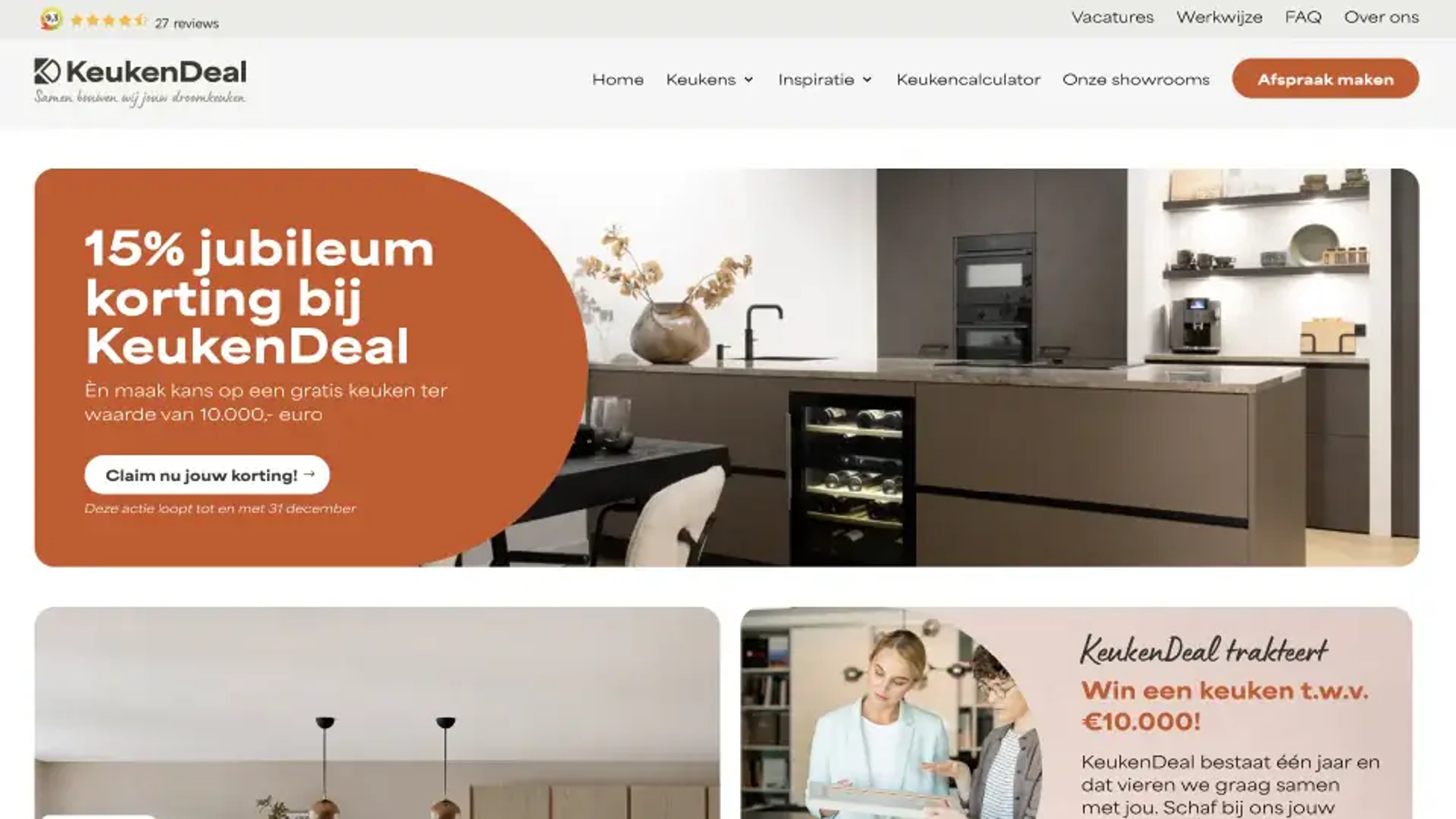 Website van KeukenDeal