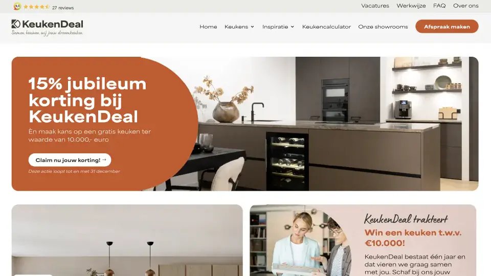 Website van KeukenDeal