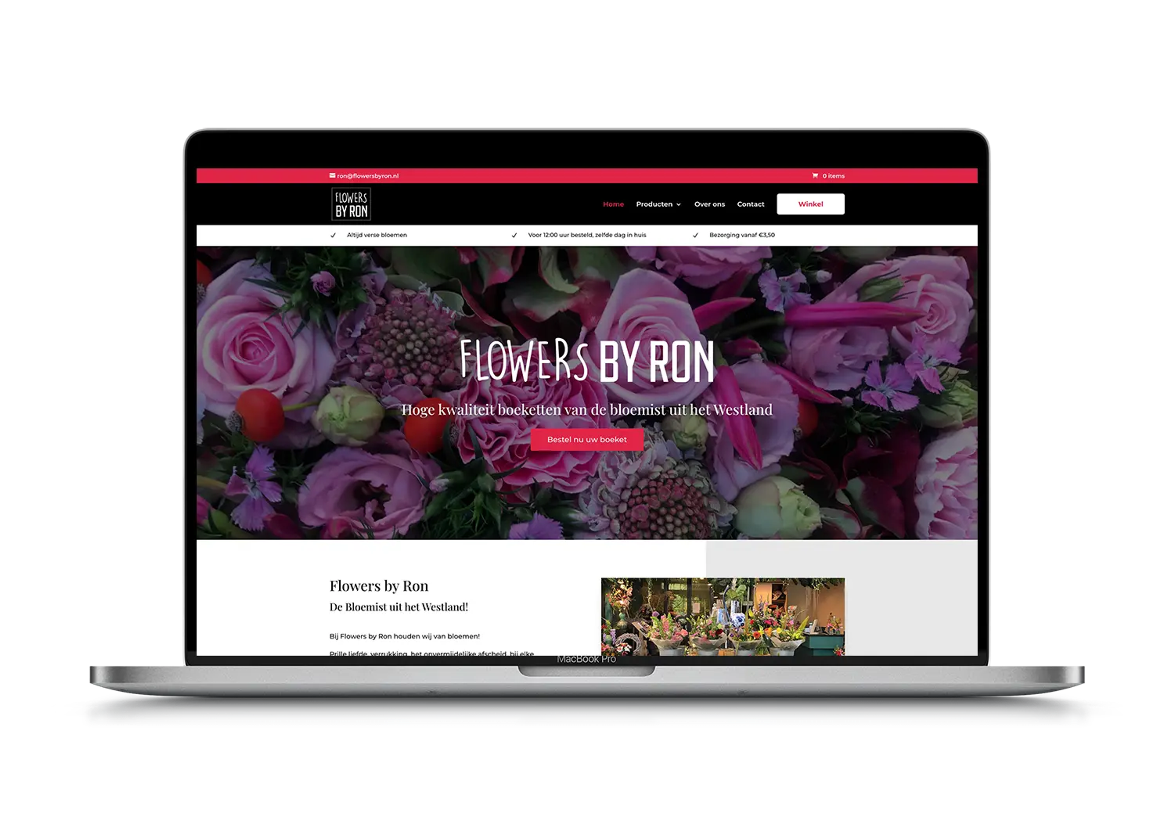 Flowers by Ron – mockup
