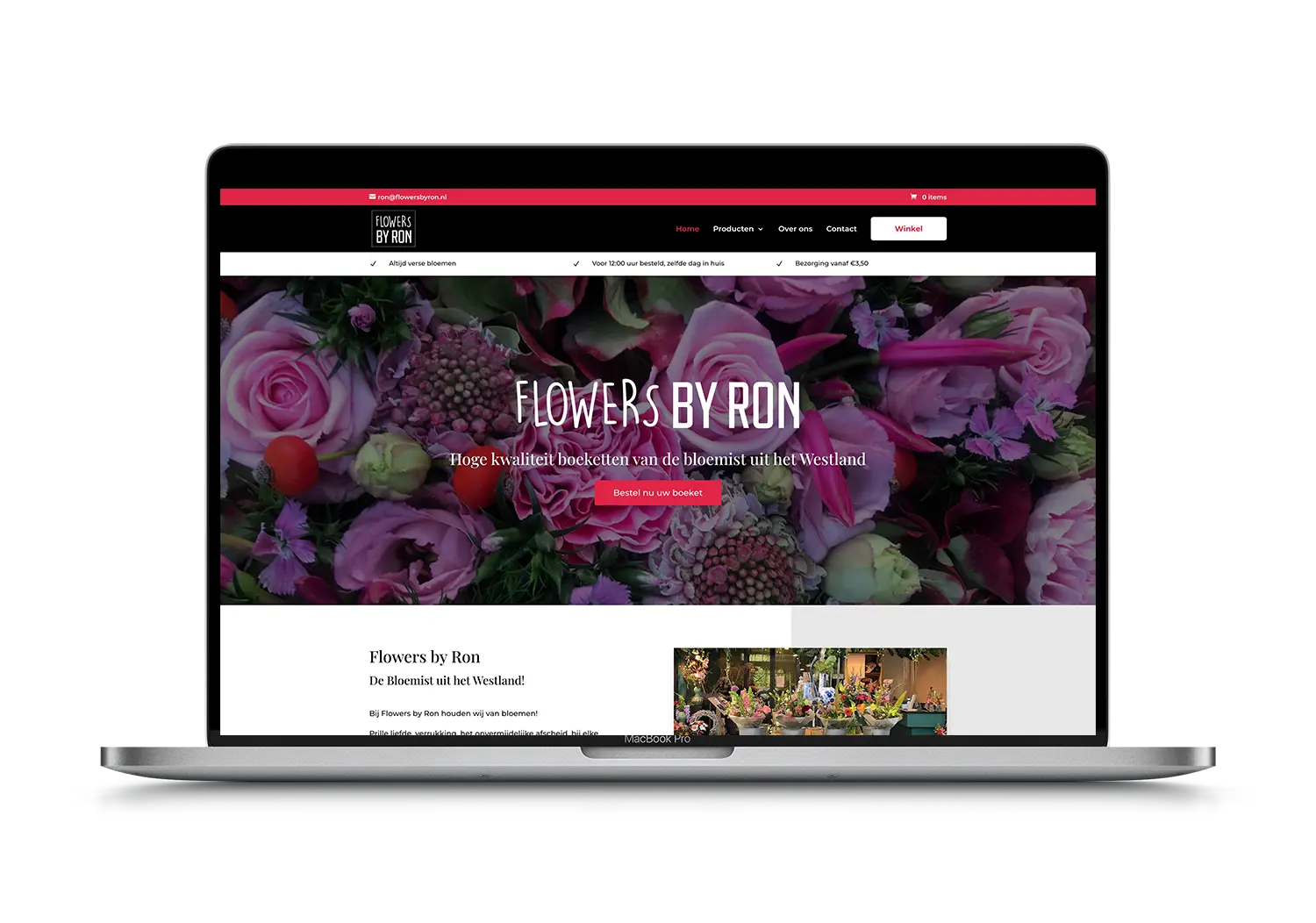 Flowers by Ron – mockup