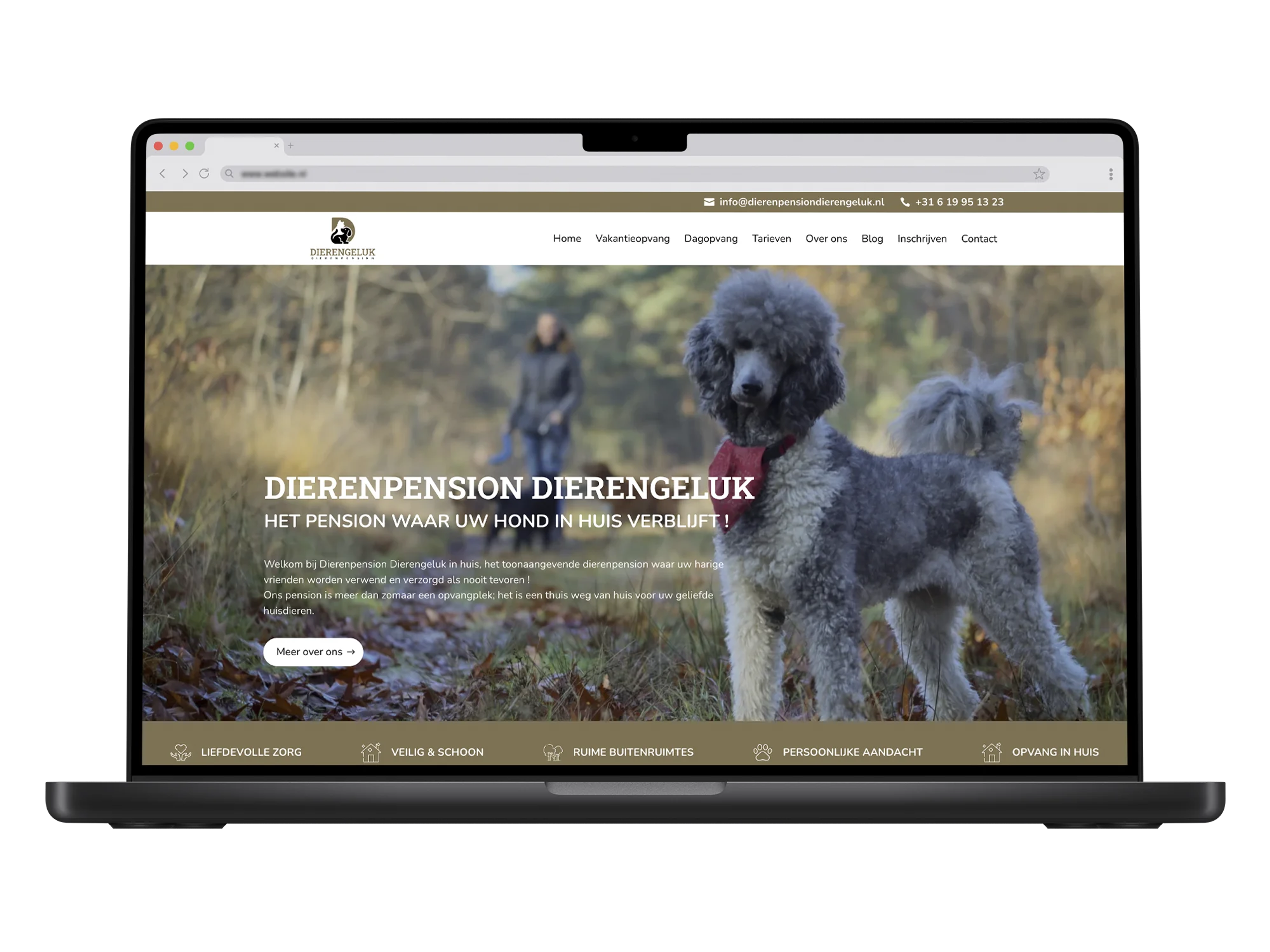 Dierenpension Dierengeluk – mockup