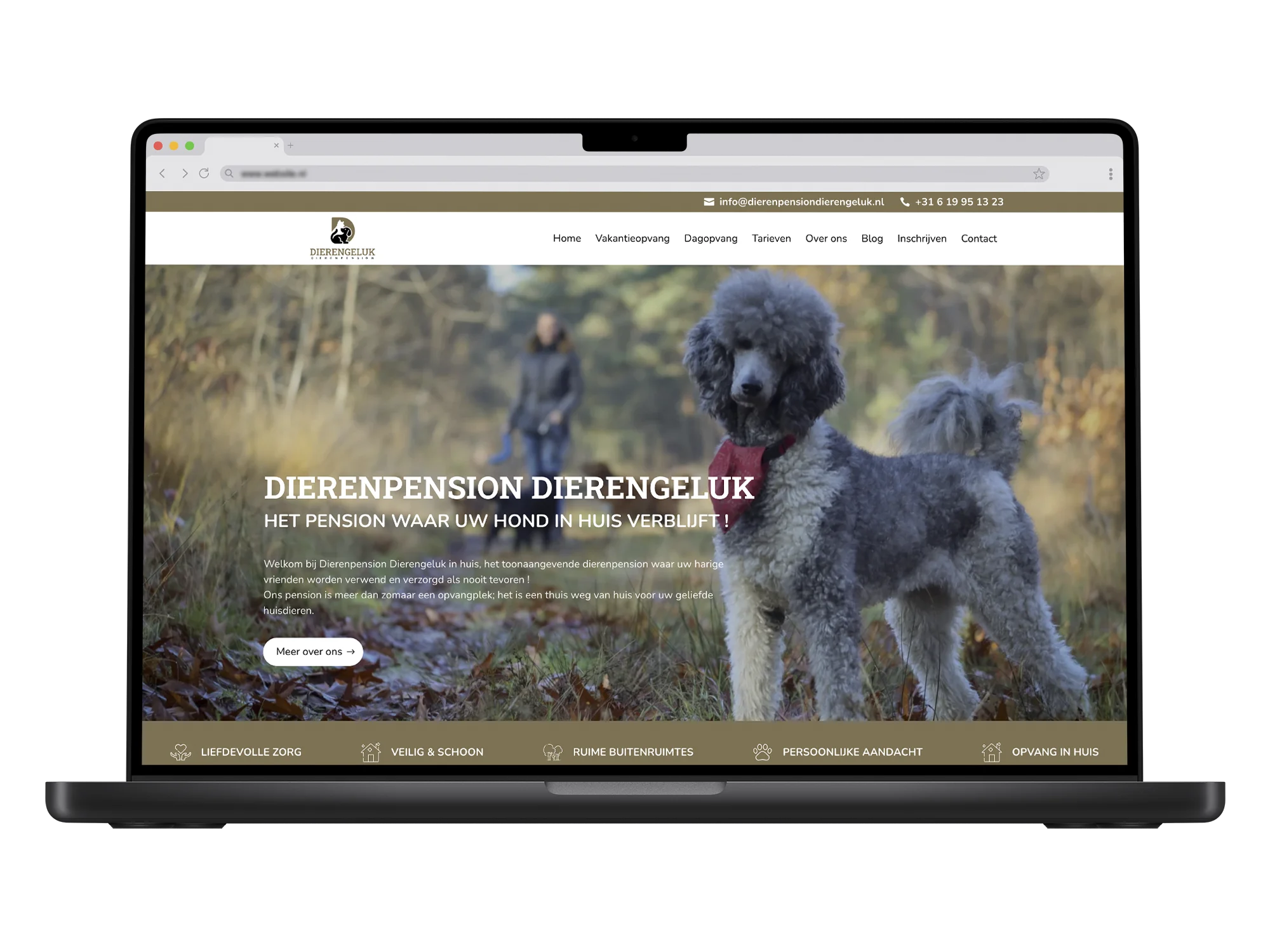Dierenpension Dierengeluk – mockup