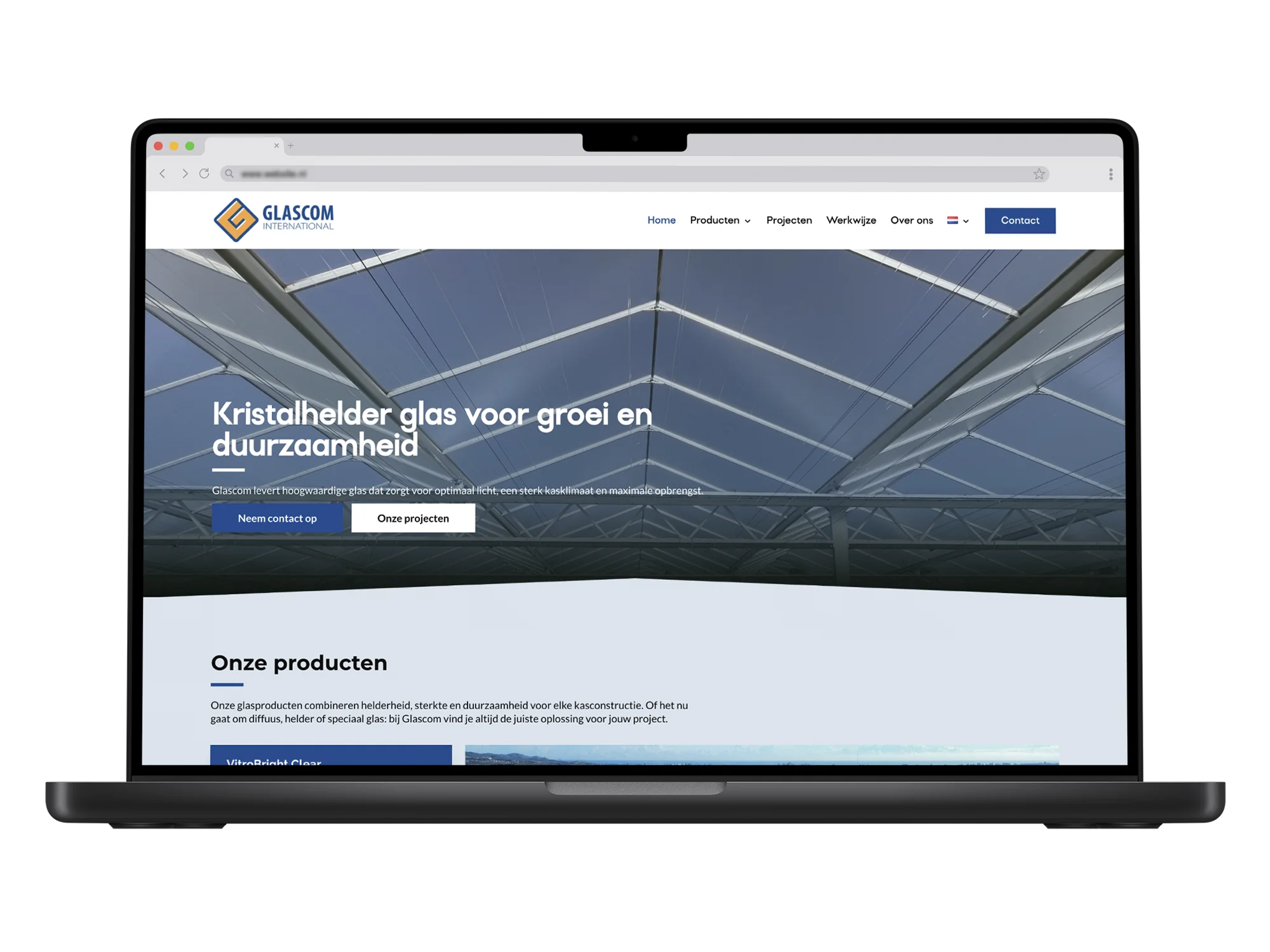 Glascom International – mockup