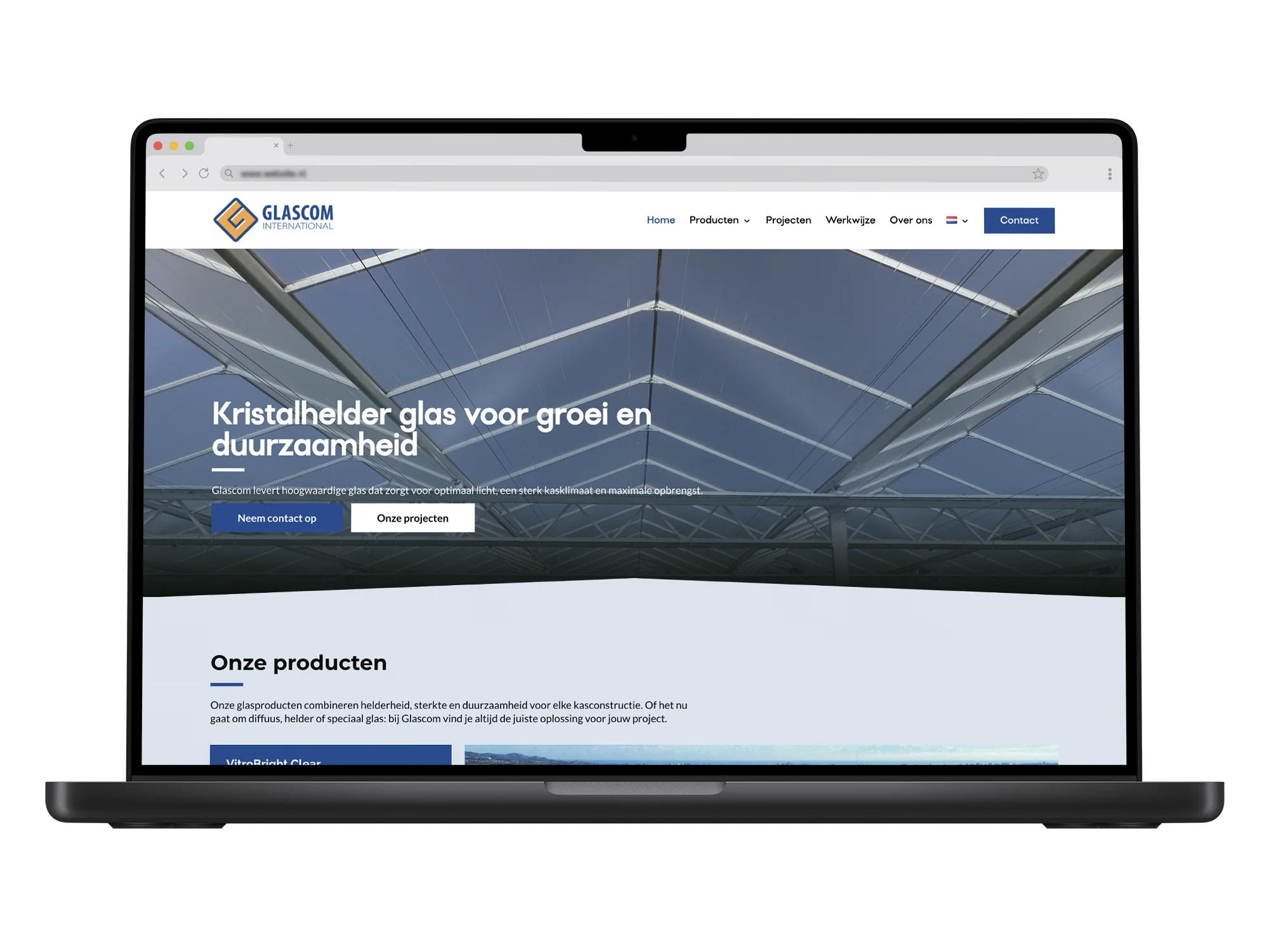 Glascom International – mockup
