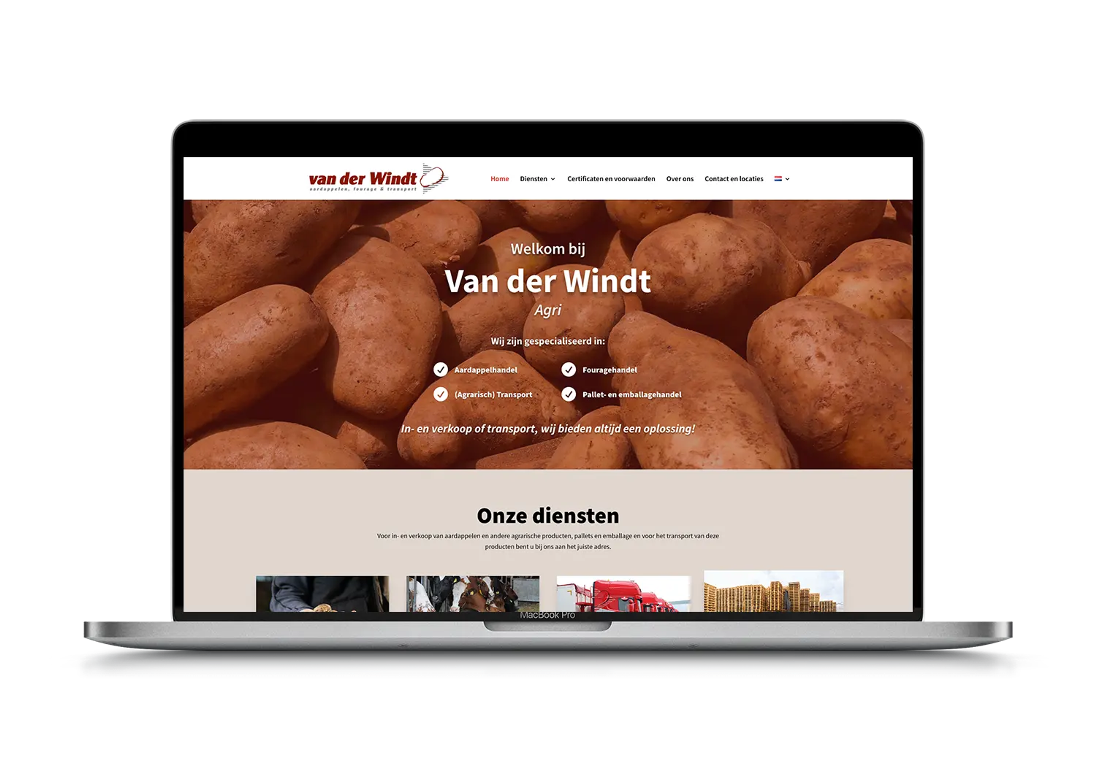 Van der Windt Agri – mockup