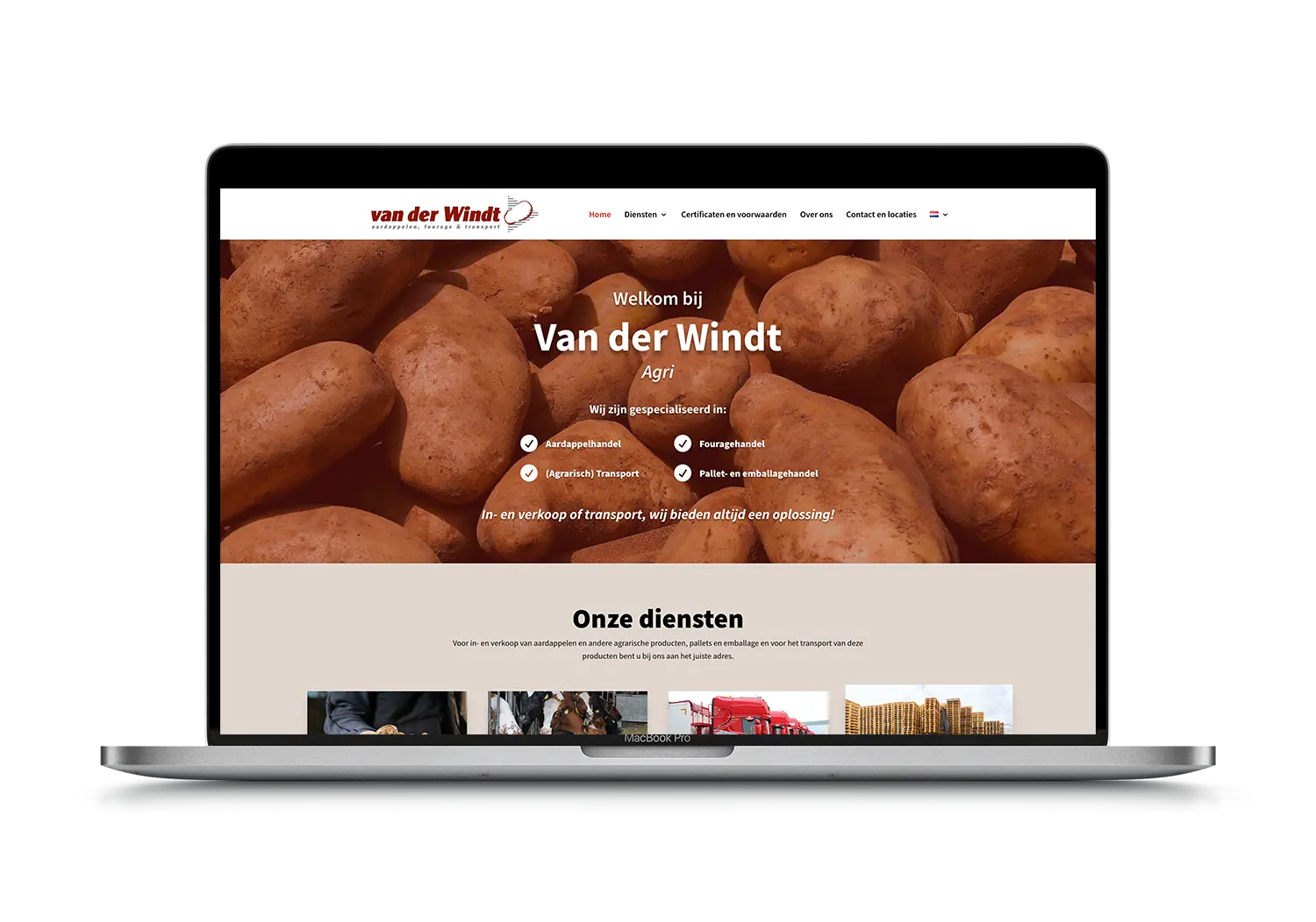 Van der Windt Agri – mockup