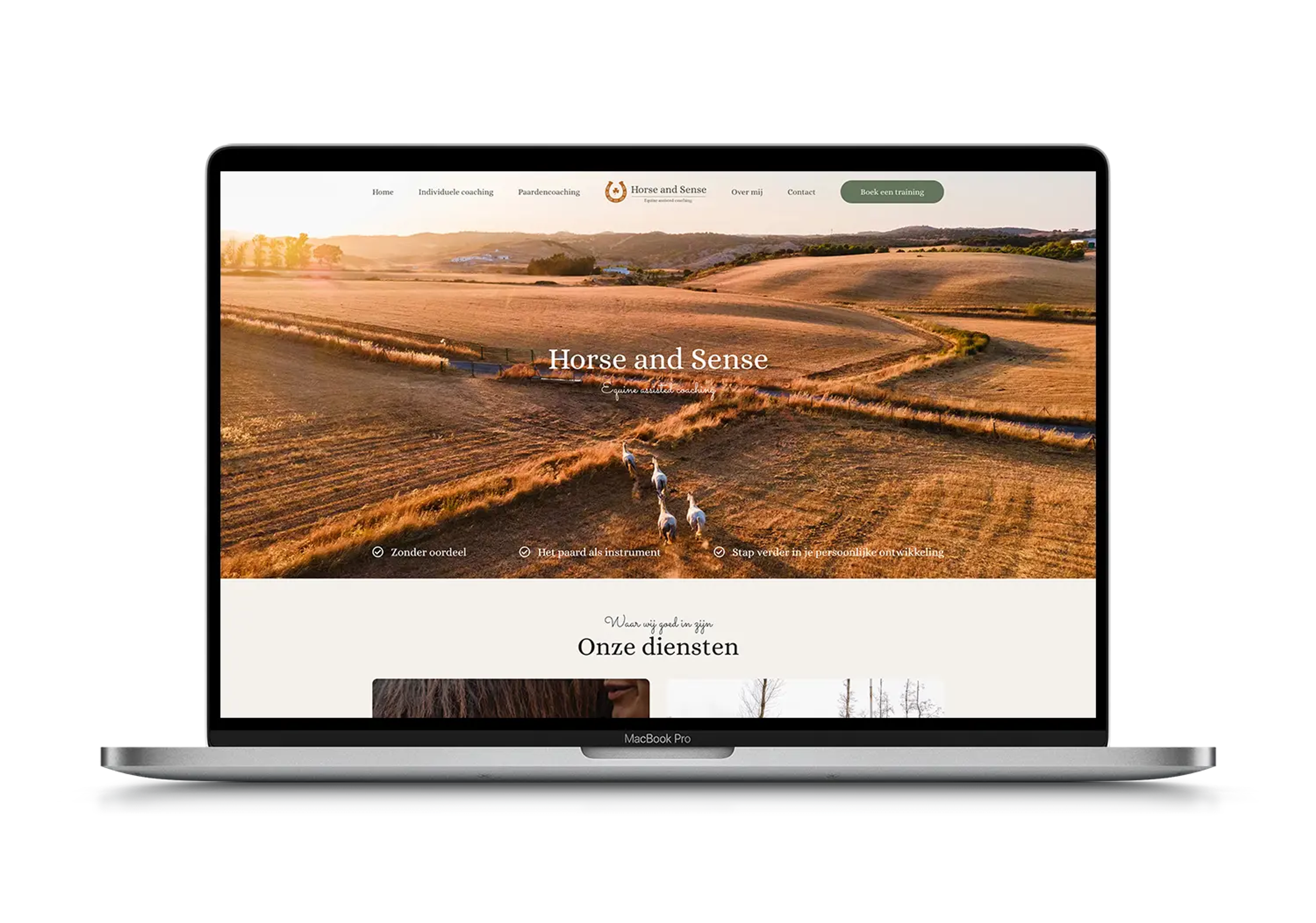 Horse and Sense – mockup