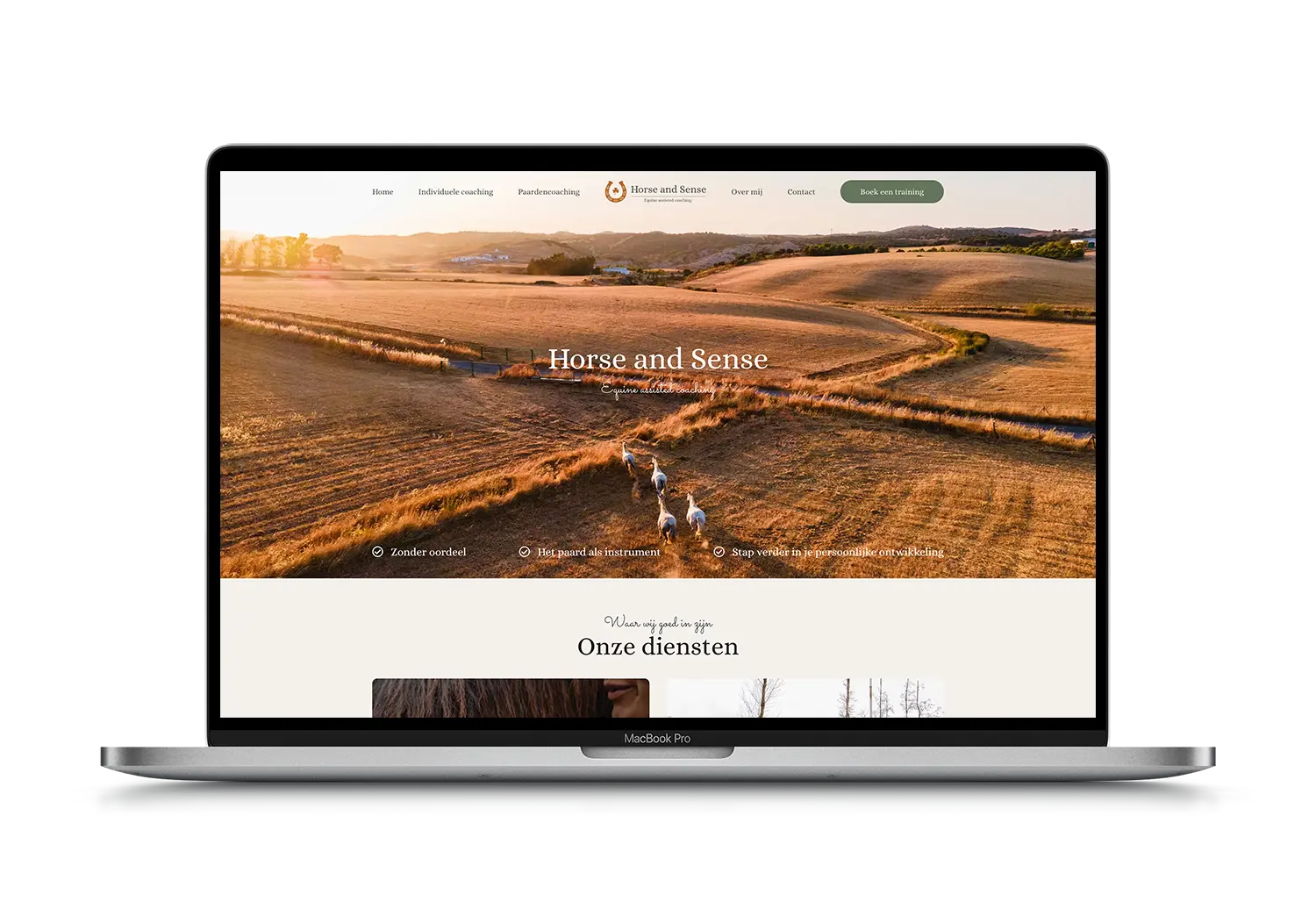 Horse and Sense – mockup