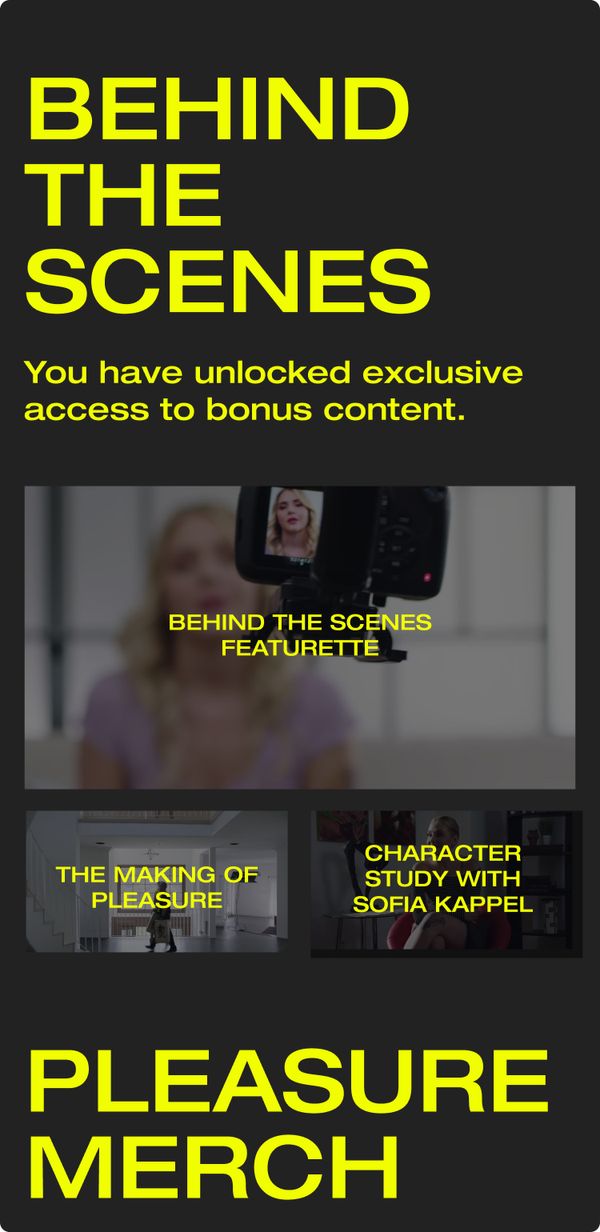 Mobile screenshot of behind the scenes content