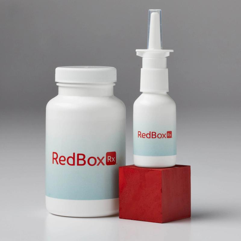 RedBox Rx Sinus Infection Med Bottle & Nasal Spray