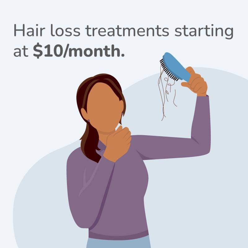 Person brushing their hair and the brush pulled out some hair