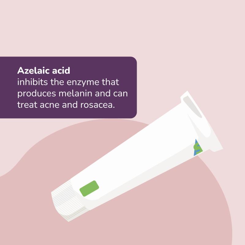 Azelaic acid medication tube with medication info