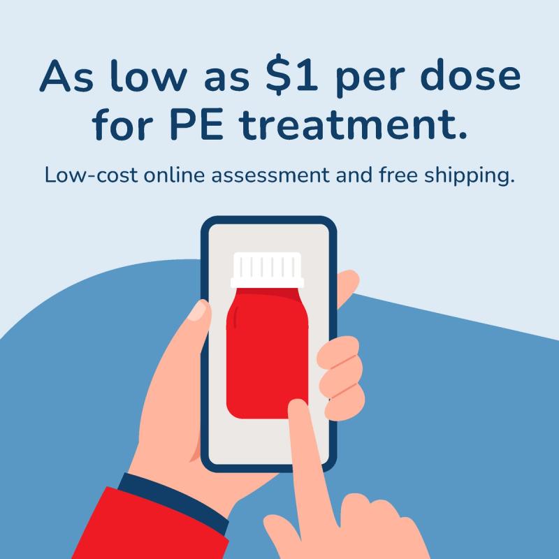Illustration of Man Completing Online Assessment for PE. $25 Online Assessment and Free Shipping