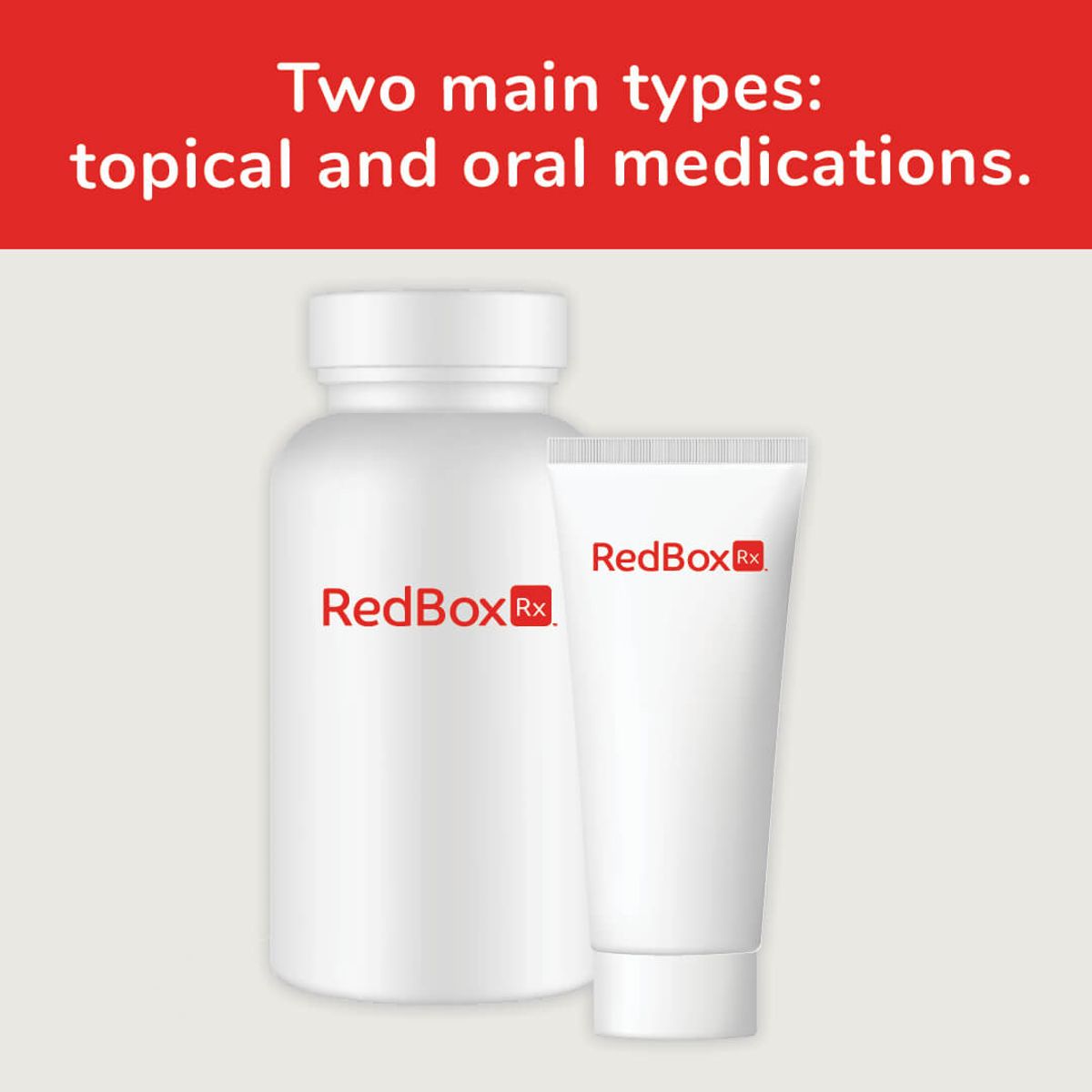 Two Main Types: Topical and Oral Medications Graphic