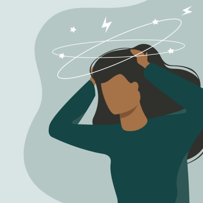 Illustration of Woman with a Migraine