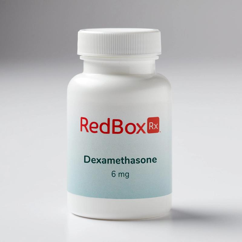 Redbox Rx Dexamethasone 6 mg for Sinus Infections Med Bottle