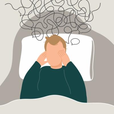 Illustration of Man With Insomnia