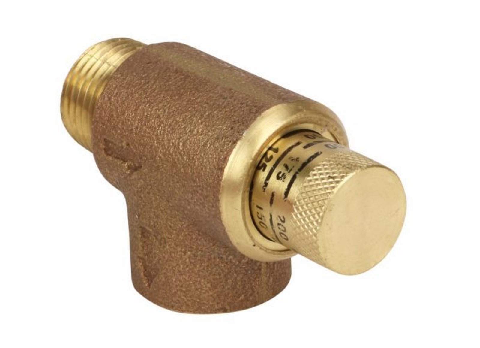 Válvula de alivio de presión ajustable 50–200 PSI 1/2" x 1/2"