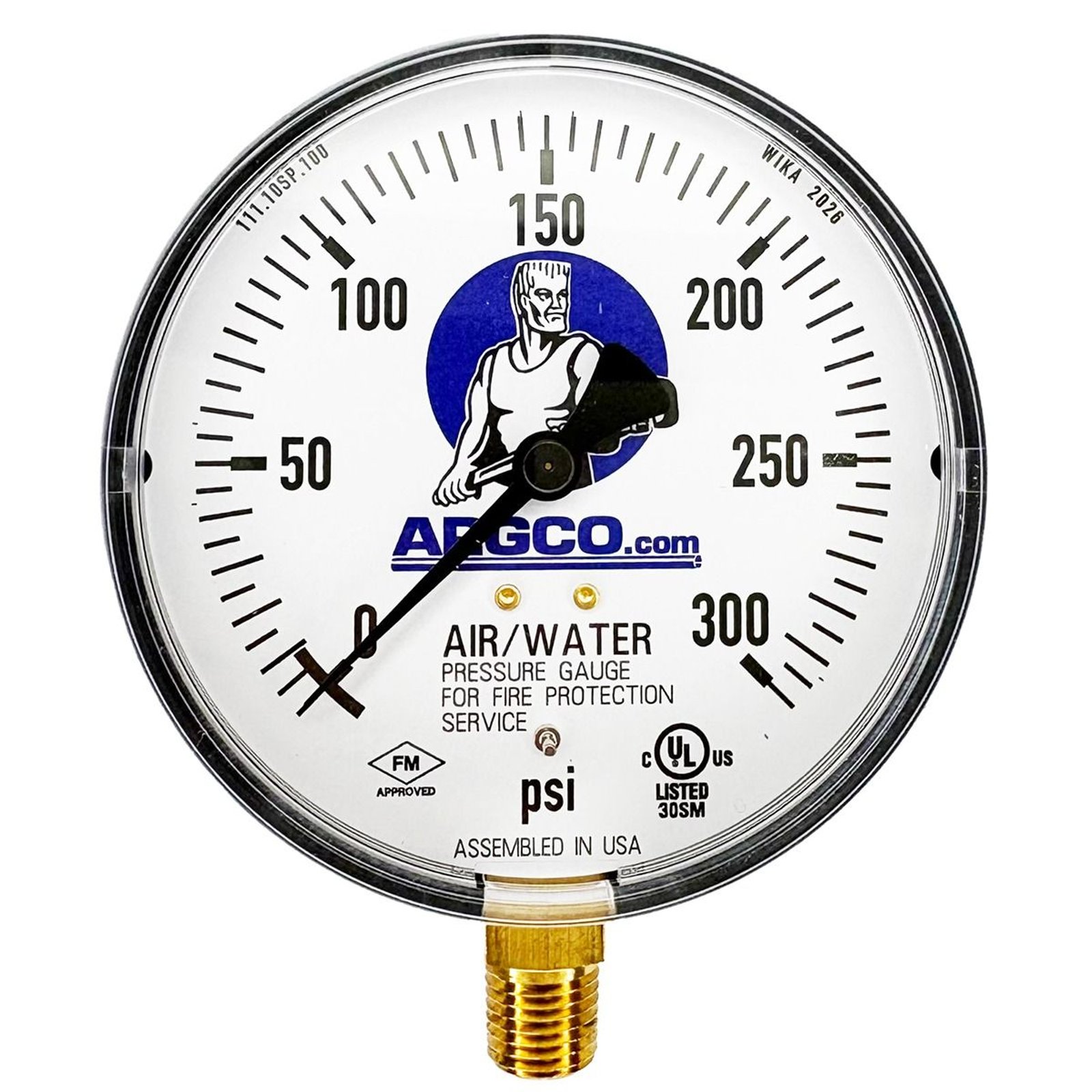 Manómetro p300# aire/agua, UL/FM