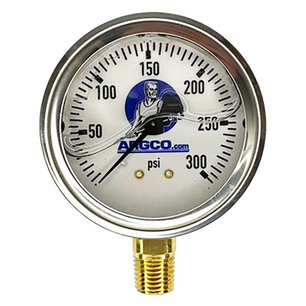 Manómetro con glicerina 2-1/2" 300#, inoxidable