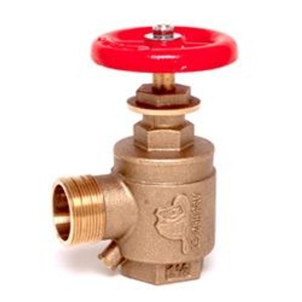 Válvula angular para manguera W&C 1-1/2" F(NPT) x M(NST) UL/FM