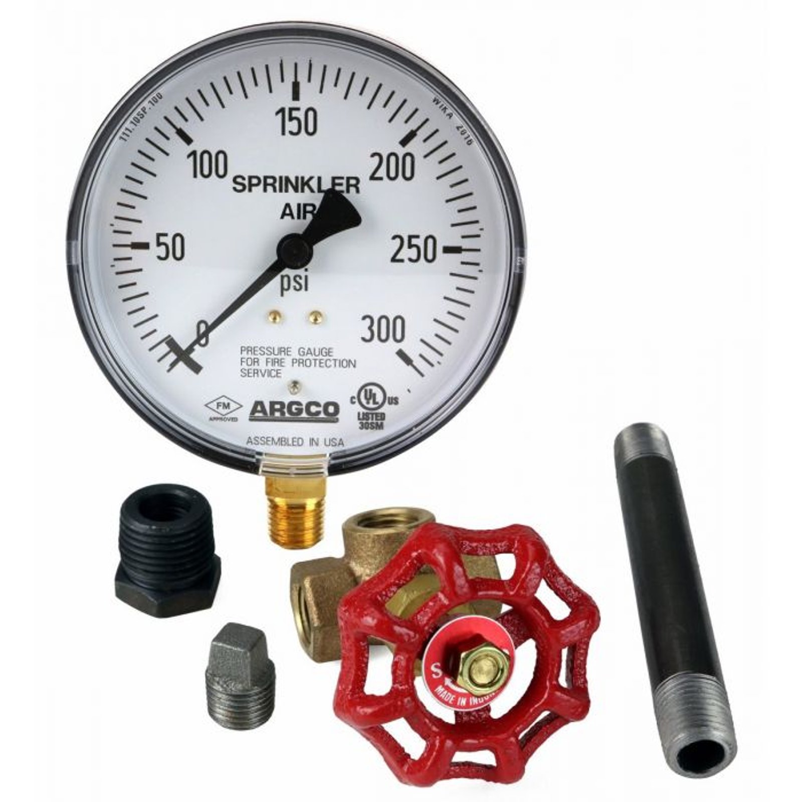 Kit de manómetro  300# aire/agua, UL/FM