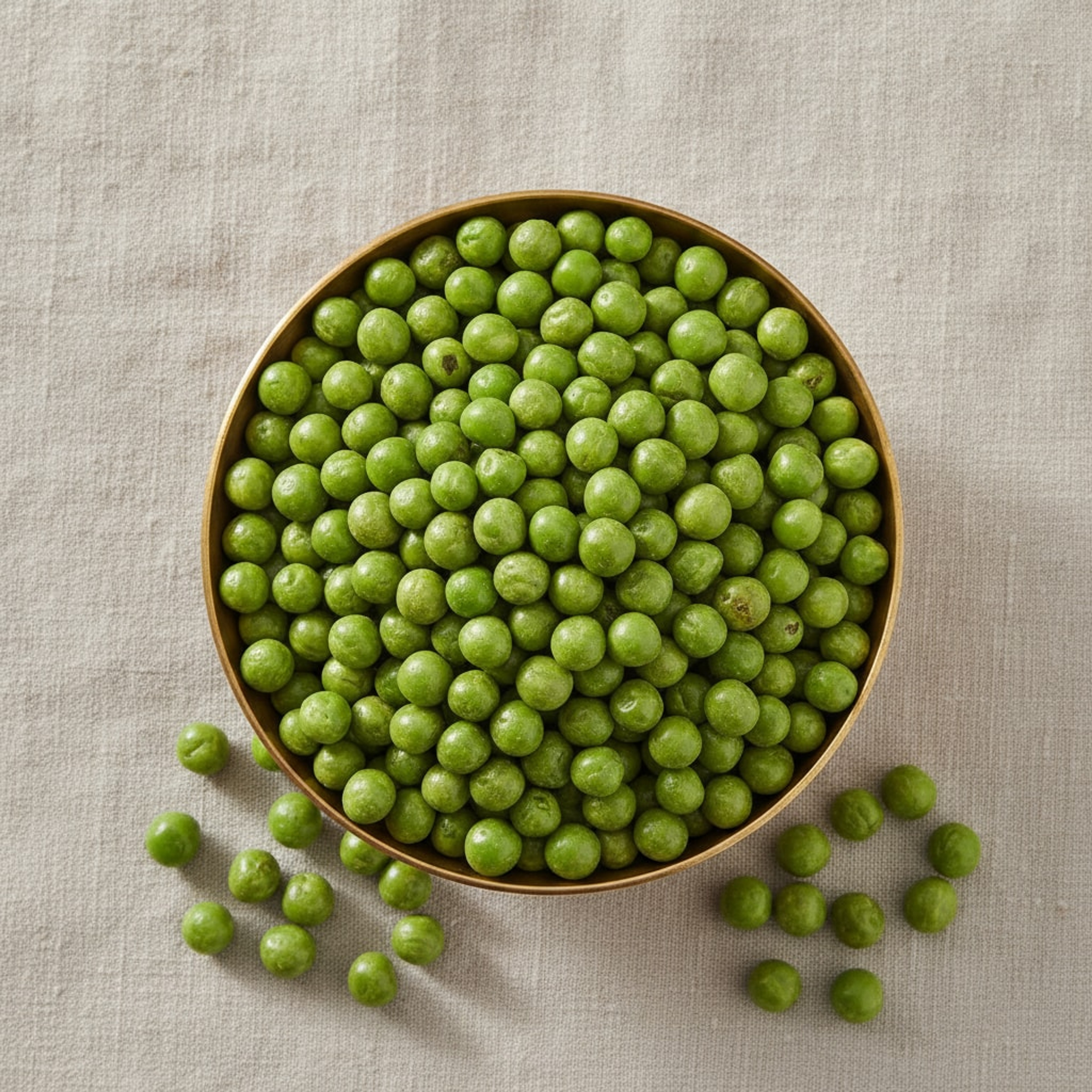 Roasted Green Matar (Green Peas) – From above