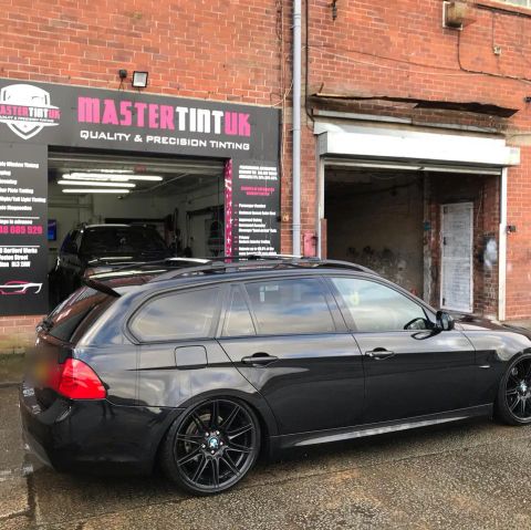 BMW 3 Series Touring M Sport finished outside MasterTint UK on Weston Street, Bolton