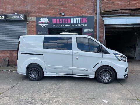 Ford Transit Custom finished outside MasterTint UK on Weston Street, Bolton